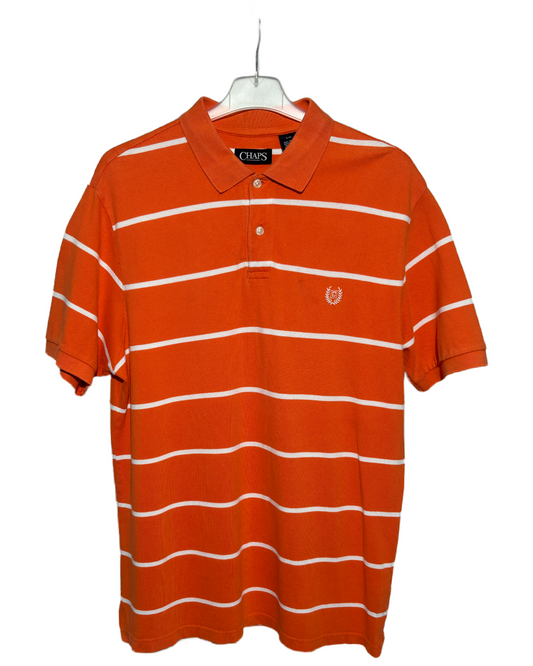 Ralph Lauren Chaps Orange Striped Polo Majica Ralph Lauren Chaps