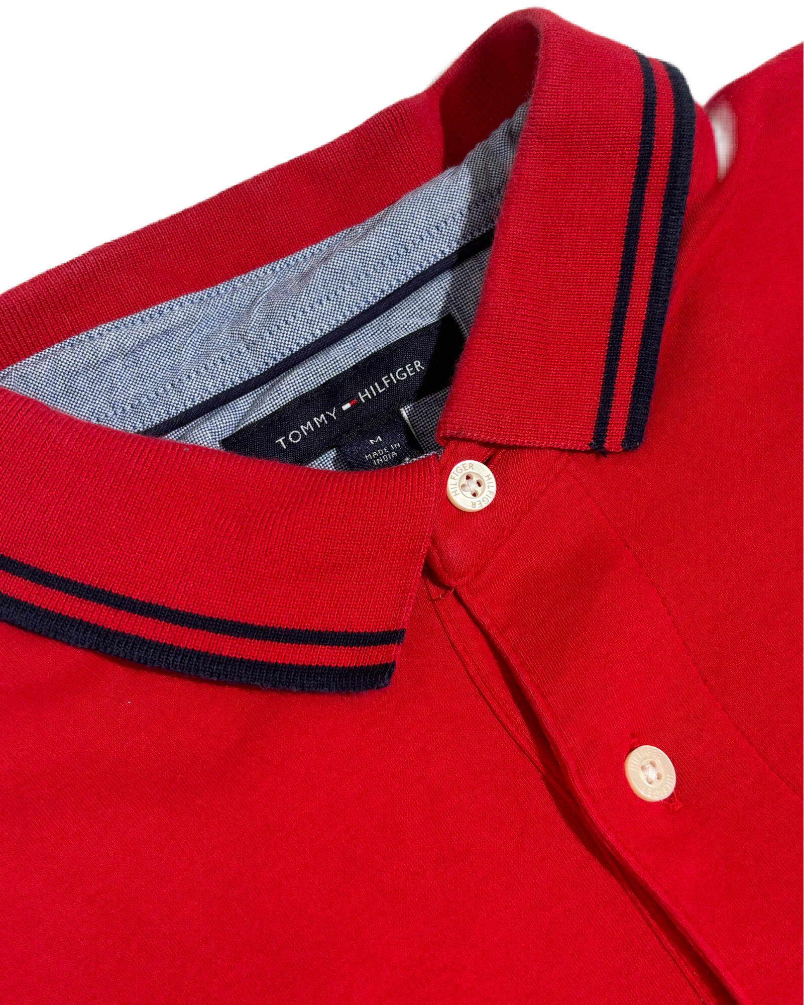 Tommy Hilfiger Red Classic Plain Polo Majica Tommy Hilfiger