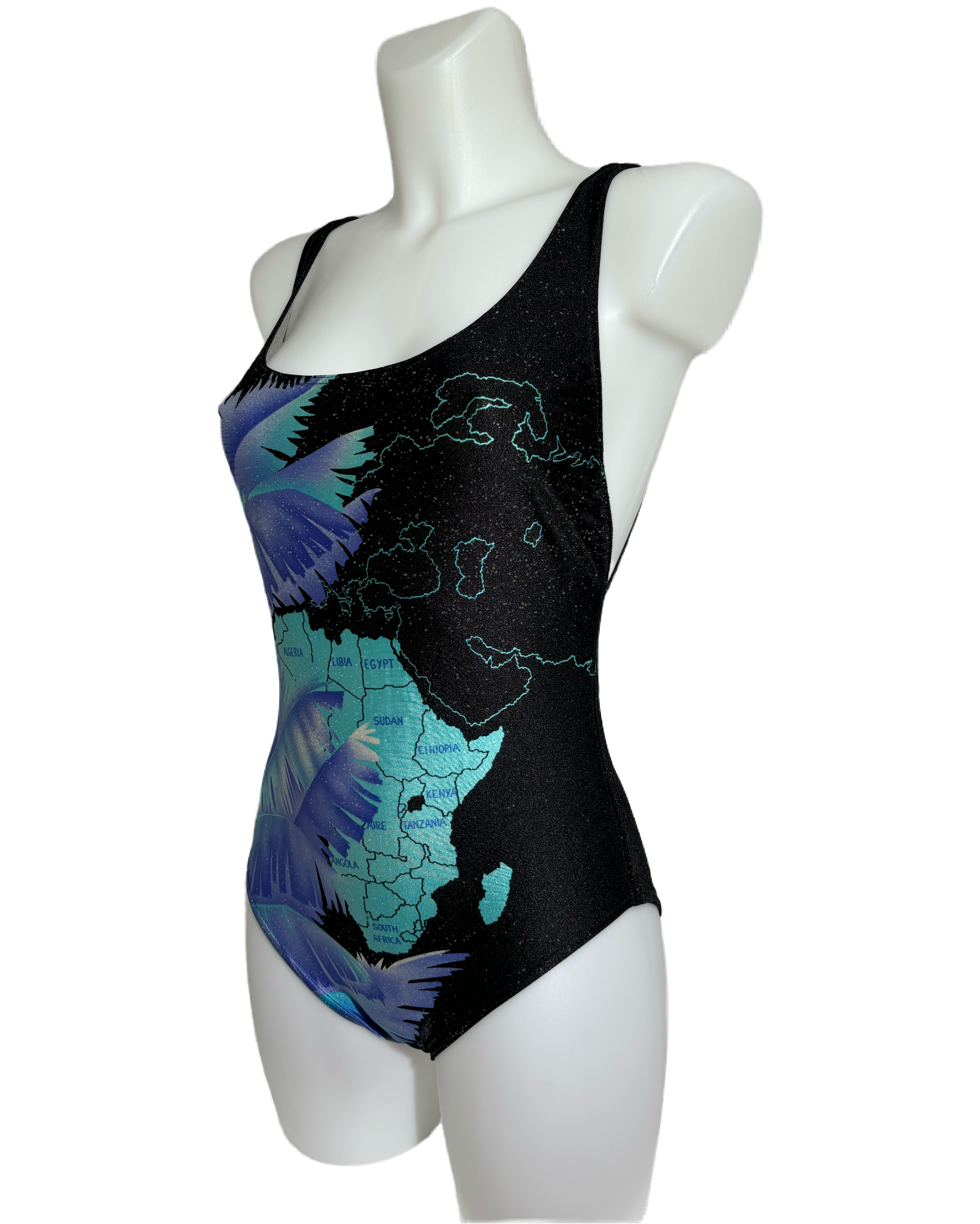 Cosmic Africa Map 80s Jednodelni Kupaći HELM:VNTG