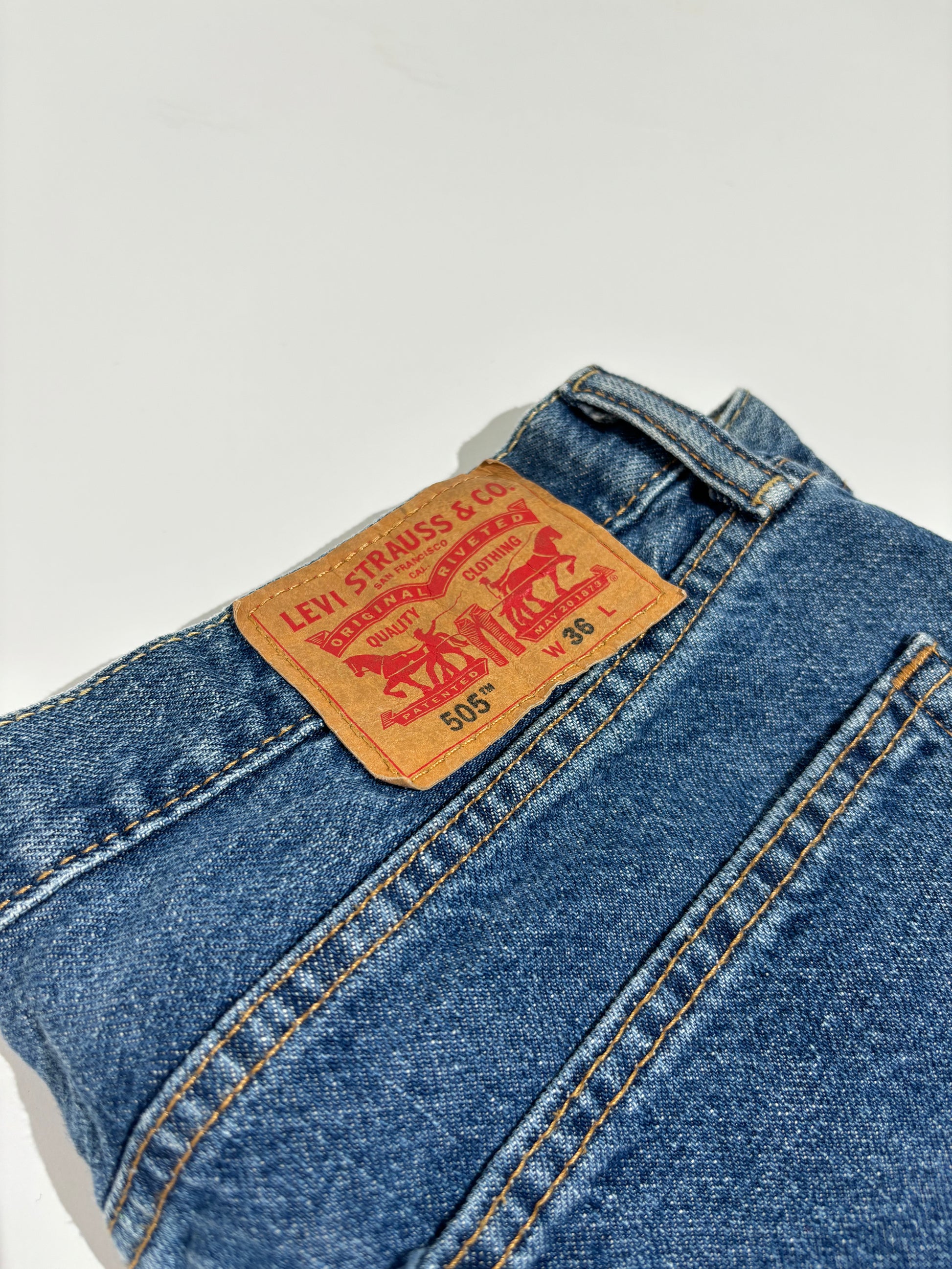 Levi's Classic Blue Denim Bermude