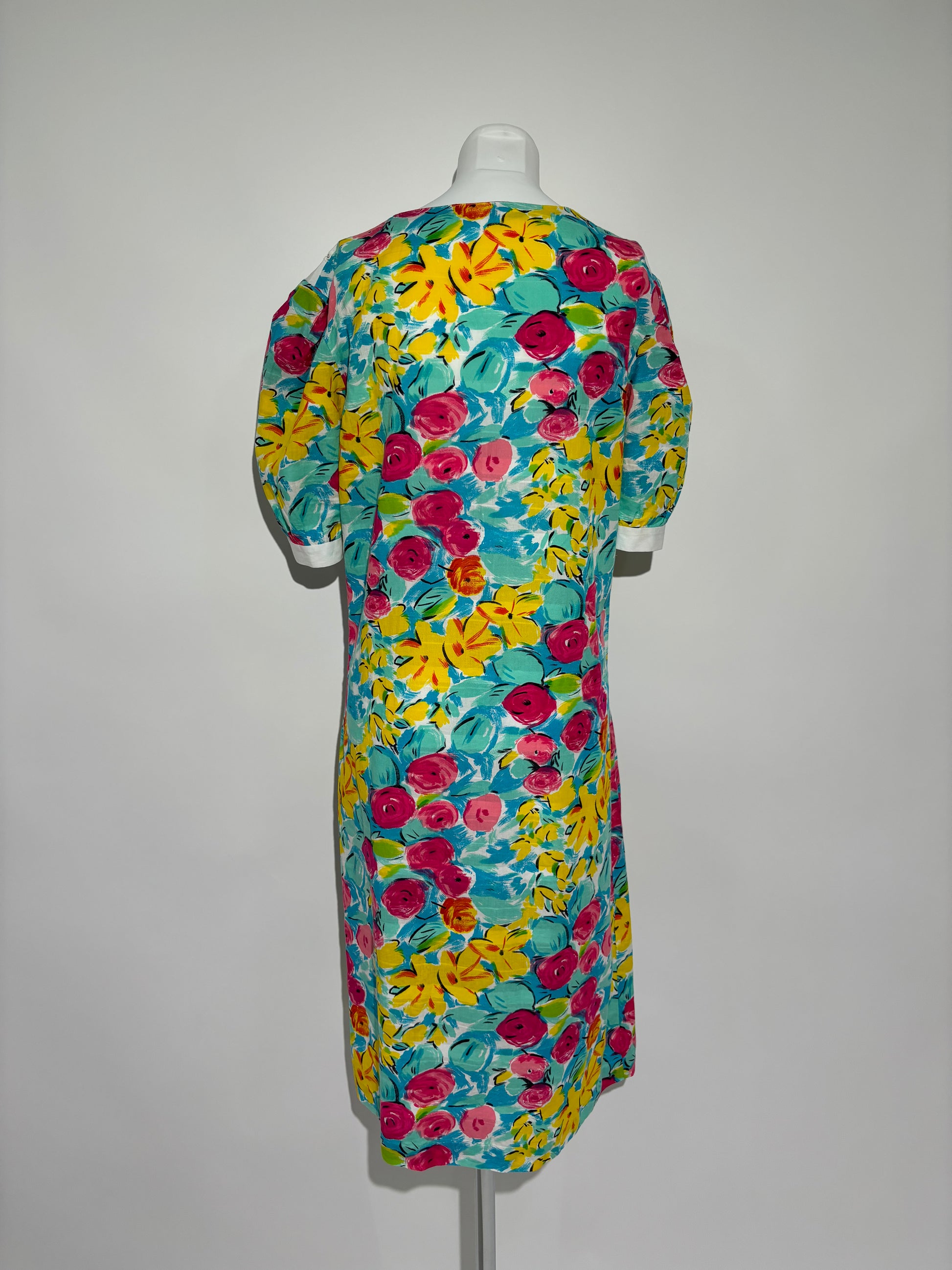 Tropical Blossom 70s Boho Haljina HELM:VNTG