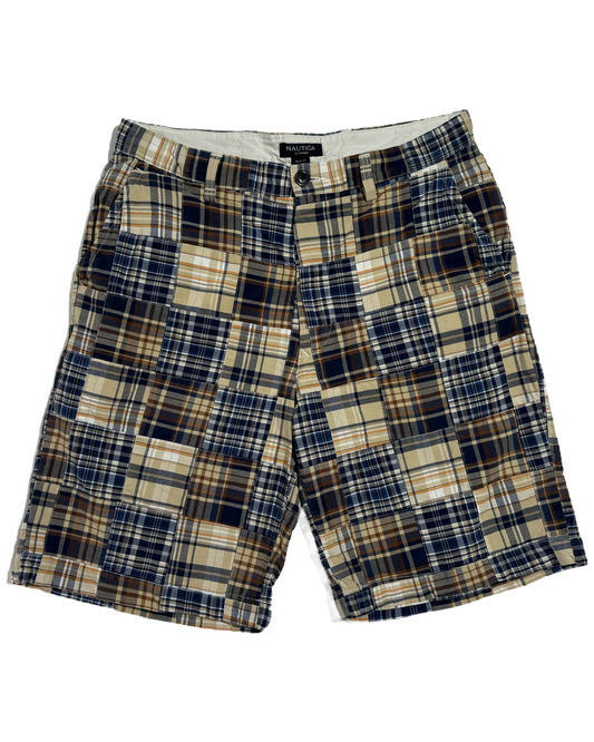 Nautica Blue Checkered Bermude