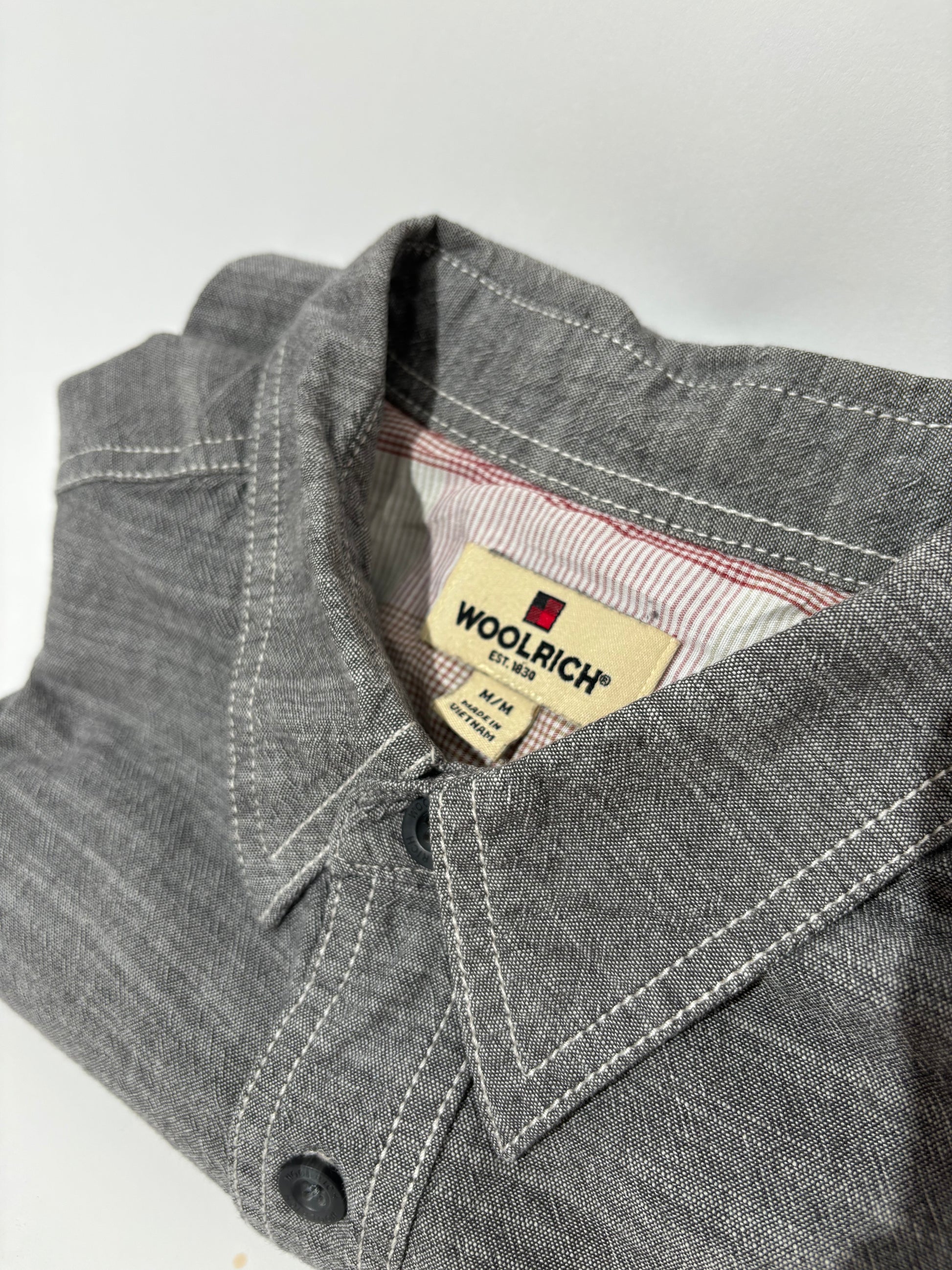 Woolrich Grey Geometry Pattern Košulja Woolrich