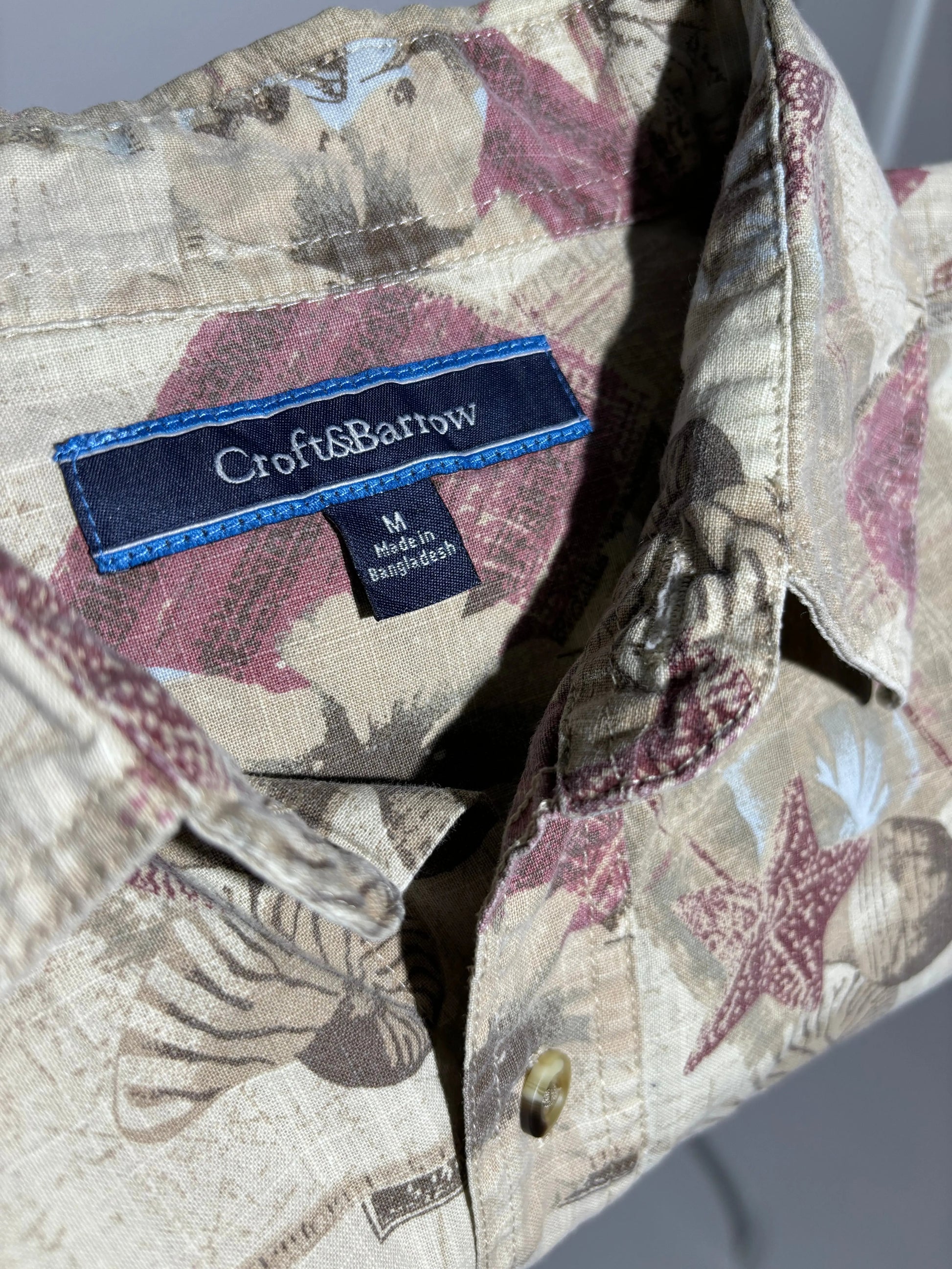 Coral Paradise 80s Pattern Hawaiian Košulja HELM:VNTG