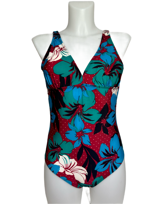 Tropical Dream 80s Floral Jednodelni Kupaći HELM:VNTG