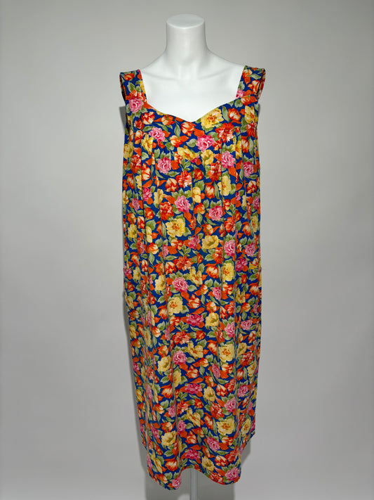 Summer Flower 70s Floral Haljina HELM:VNTG