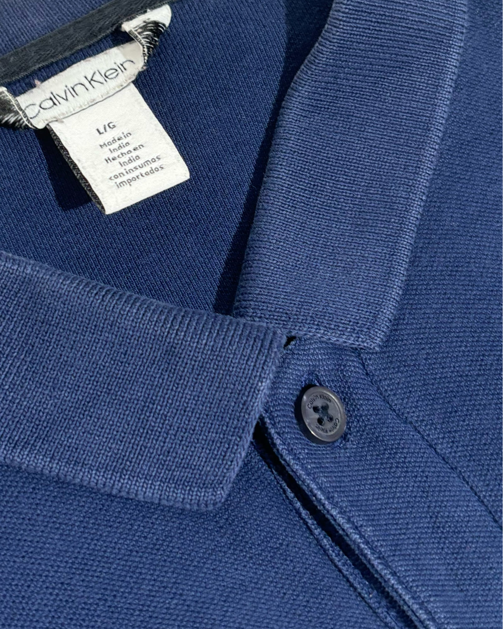 Calvin Klein Navy Striped Polo Majica Calvin Klein