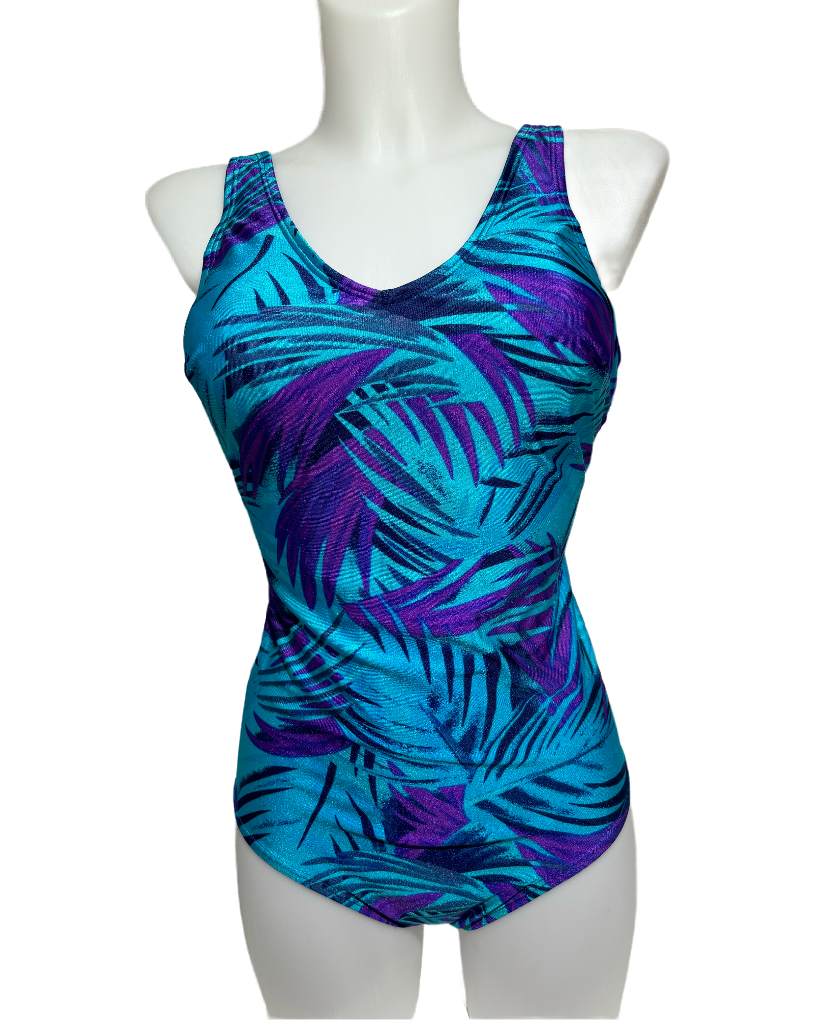 Tropical Twilight 80s Palm Print Jednodelni Kupaći HELM:VNTG