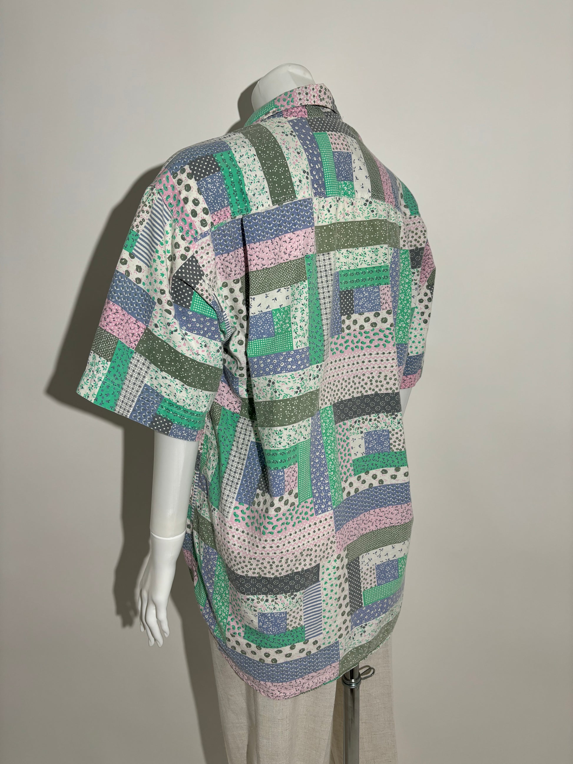 Abstract Pattern Green 80s Košulja HELM:VNTG