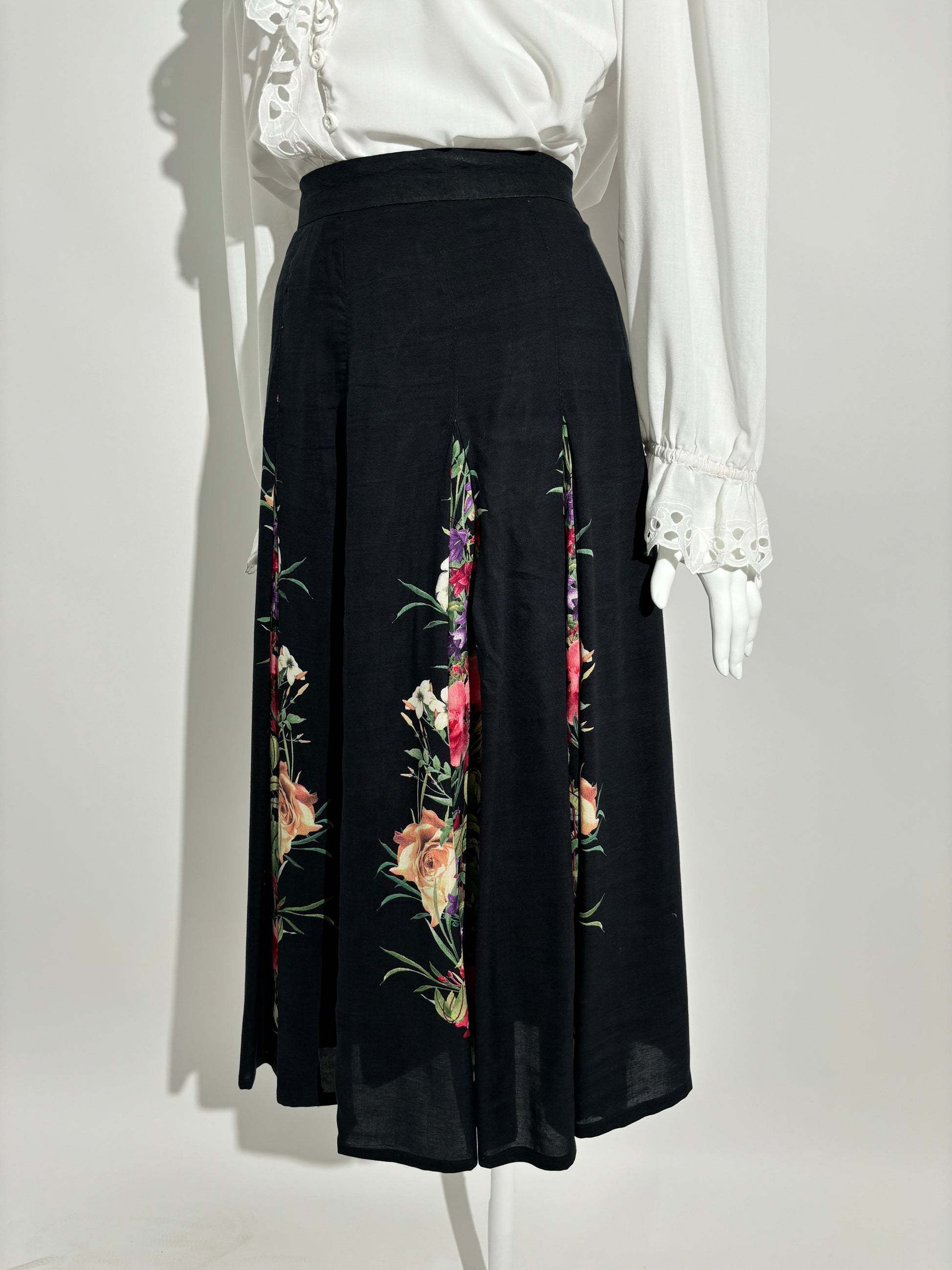 Floral Panel 80s Suknja HELM:VNTG