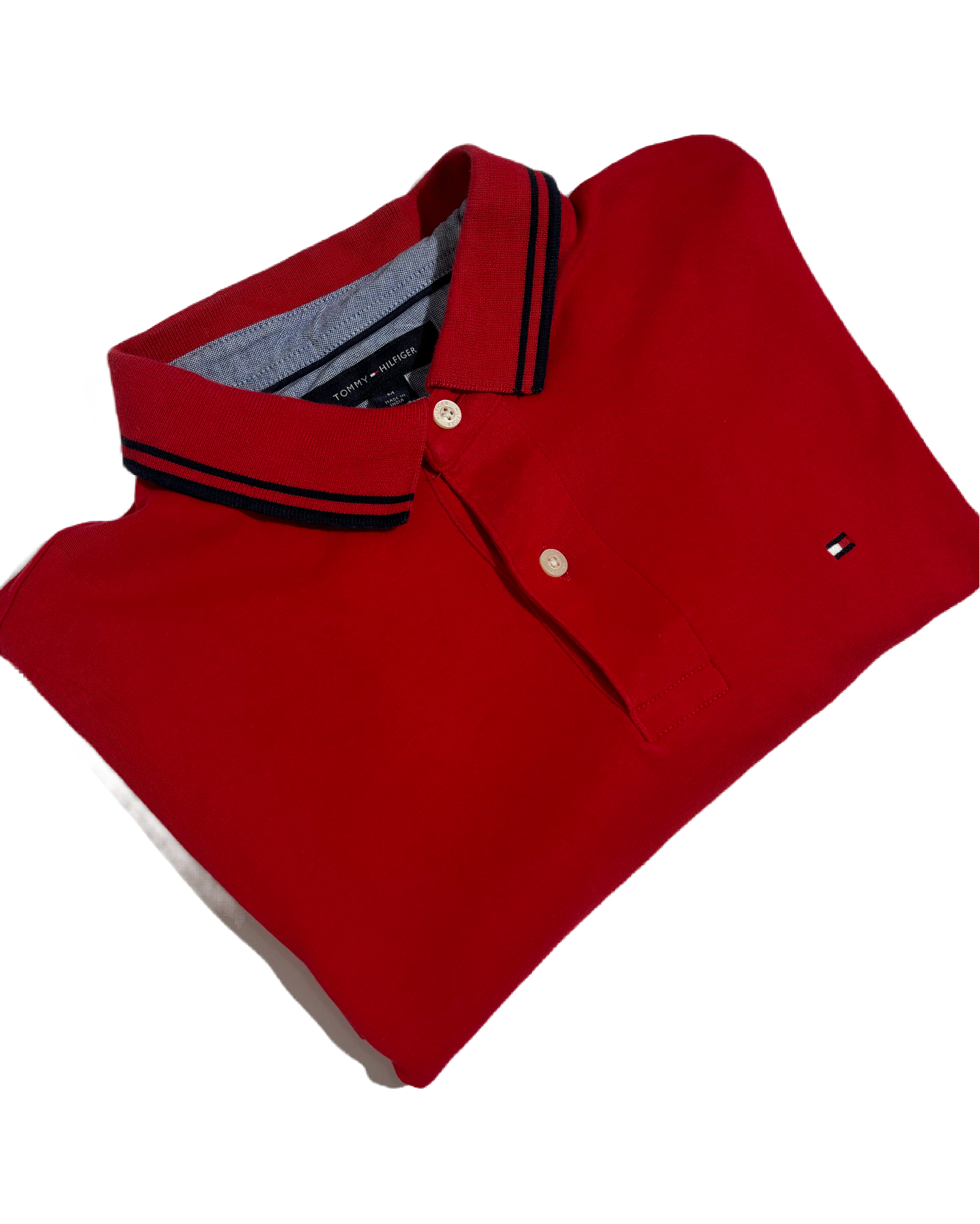 Tommy Hilfiger Red Classic Plain Polo Majica Tommy Hilfiger