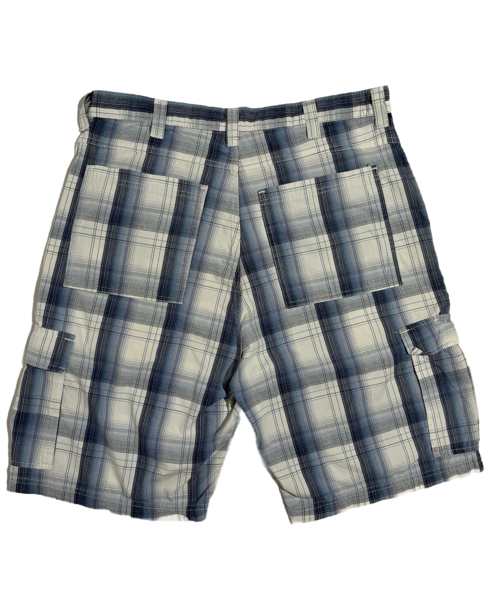 Wrangler Blue Checkered Cargo Bermude