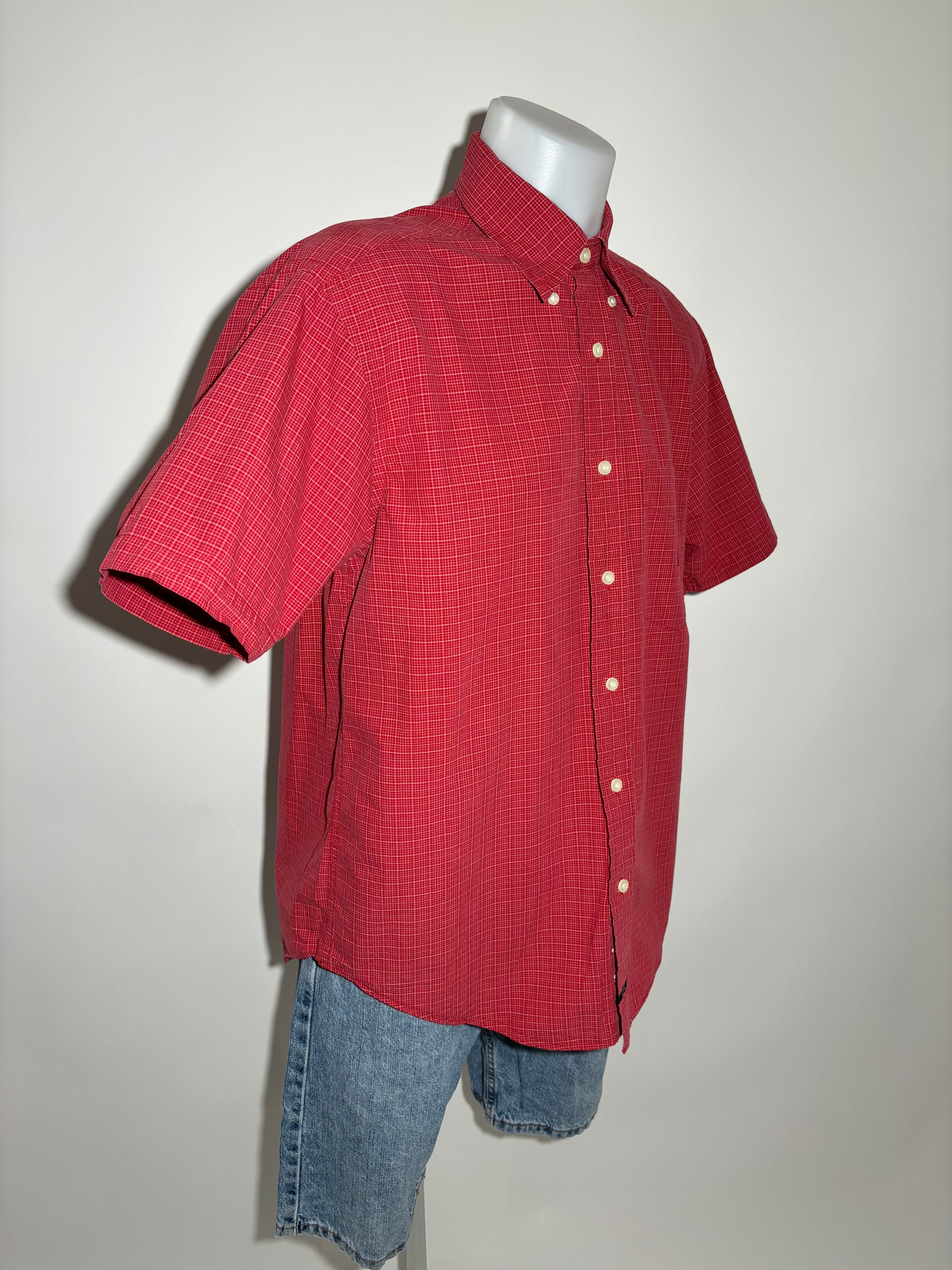 Nautica Sanded Poplin Red Checkered Košulja Nautica