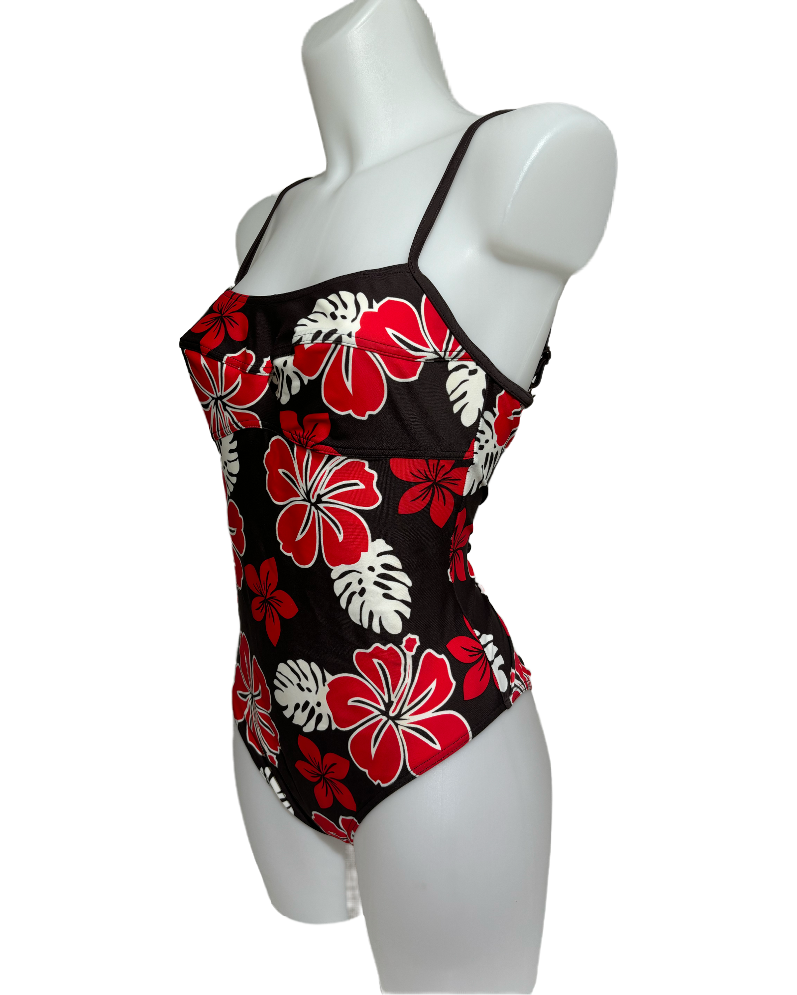 Tropical Blossom 80s Floral Jednodelni Kupaći HELM:VNTG