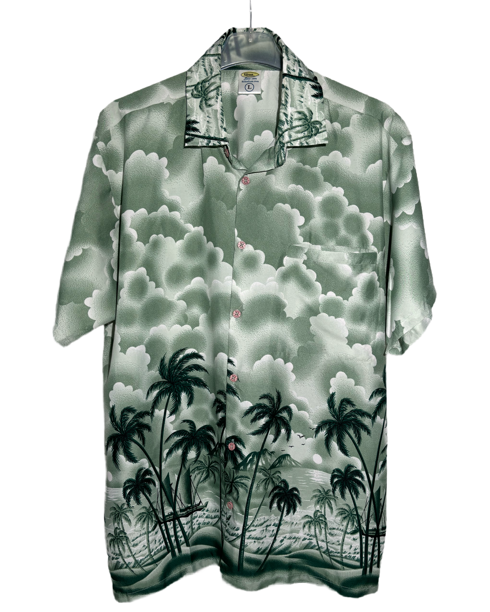 Emerald Paradise 90s Hawaiian Košulja HELM:VNTG