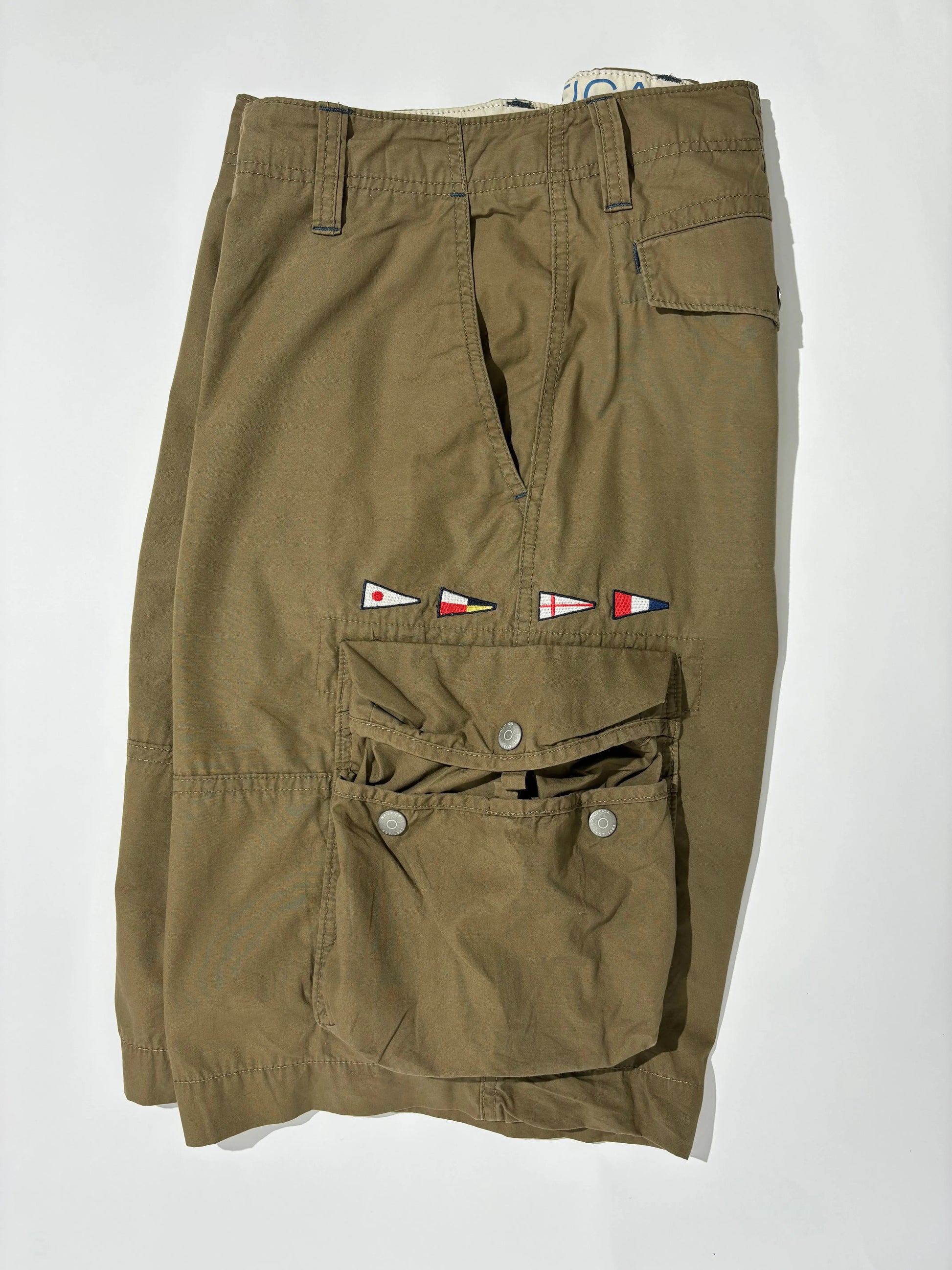Nautica 30th Anniversary Dark Olive Cargo Bermude Nautica