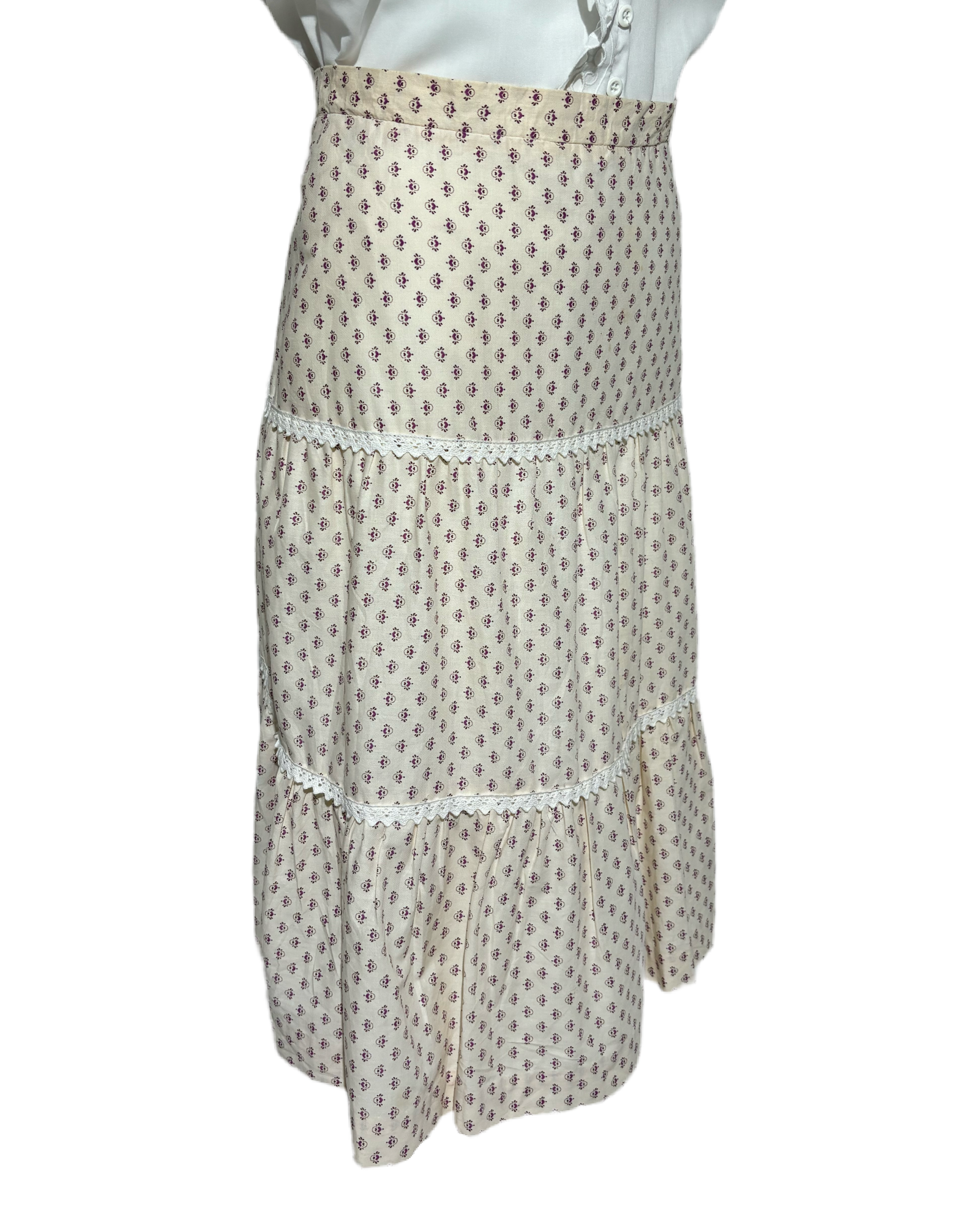 Floral Lace Romantic Suknja HELM:VNTG