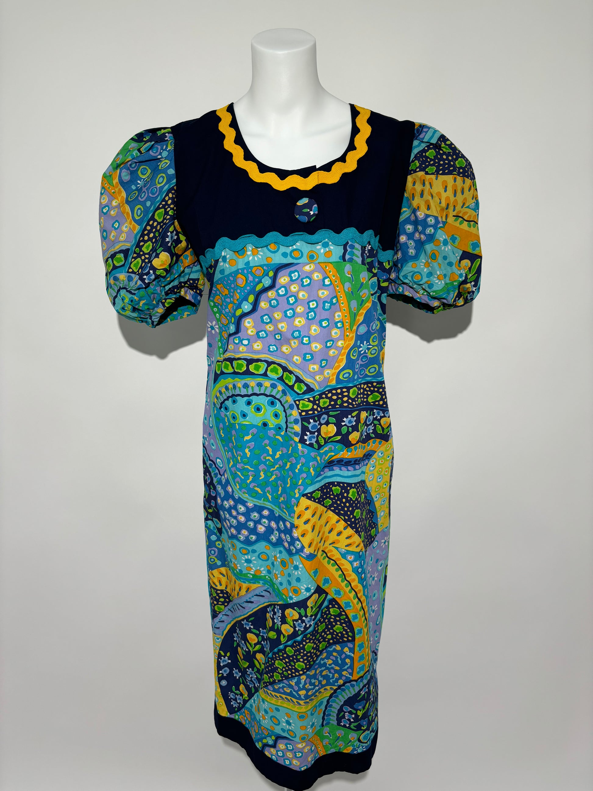 Summer Artist 70s Abstract Haljina HELM:VNTG