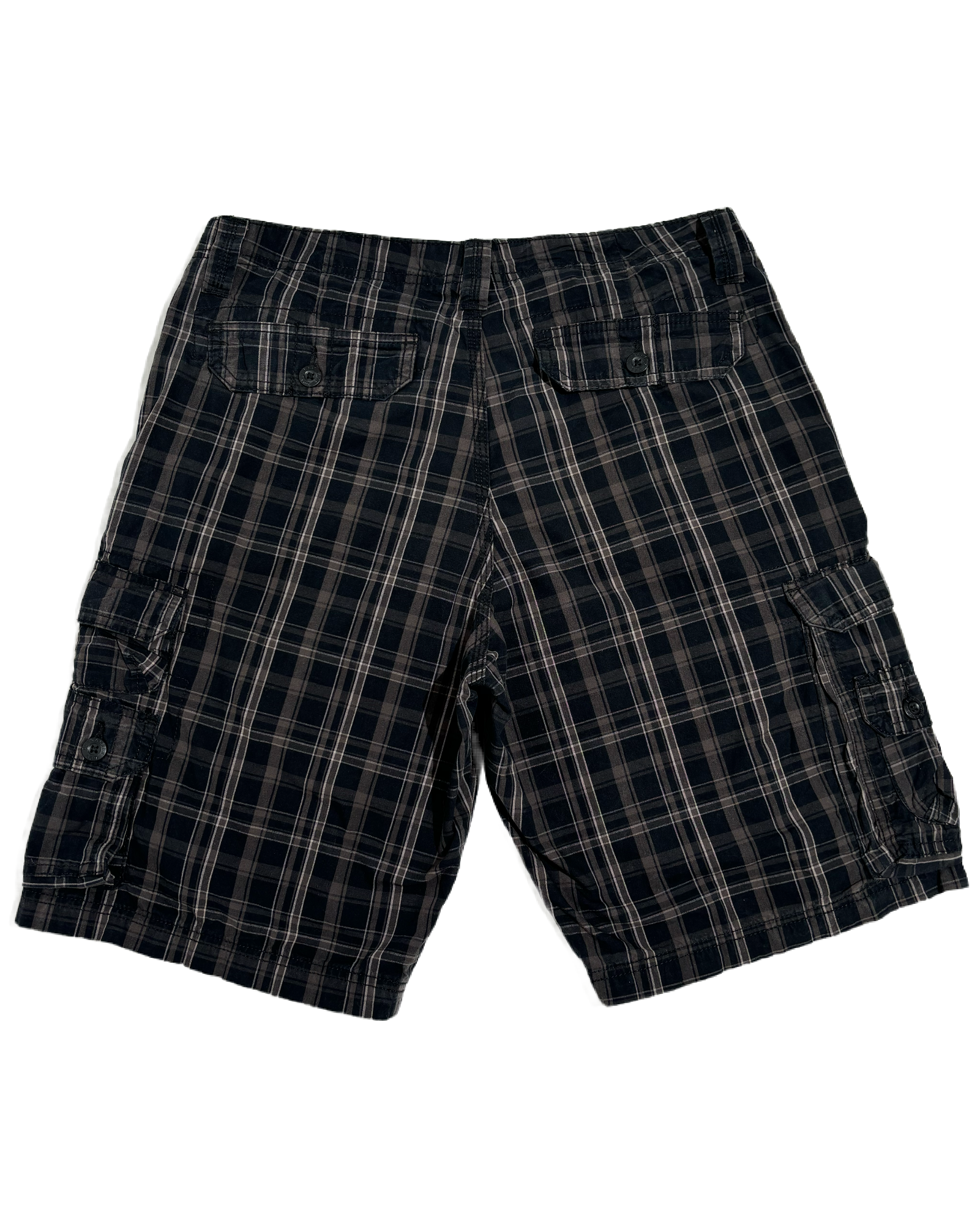 Lee Dungarees Dark Green Checkered Cargo Bermude