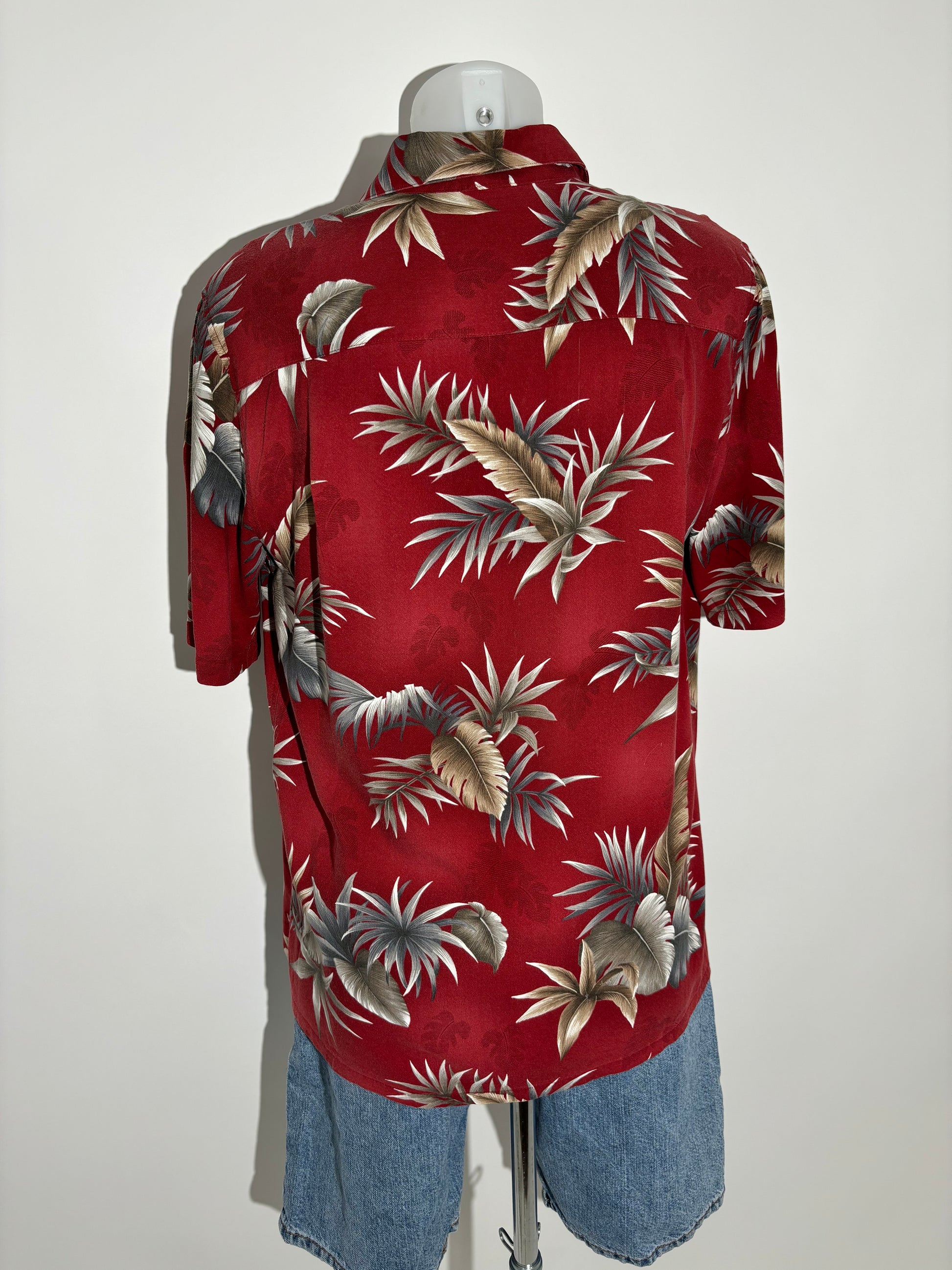 Crimson Paradise 90s Hawaiian Košulja HELM:VNTG