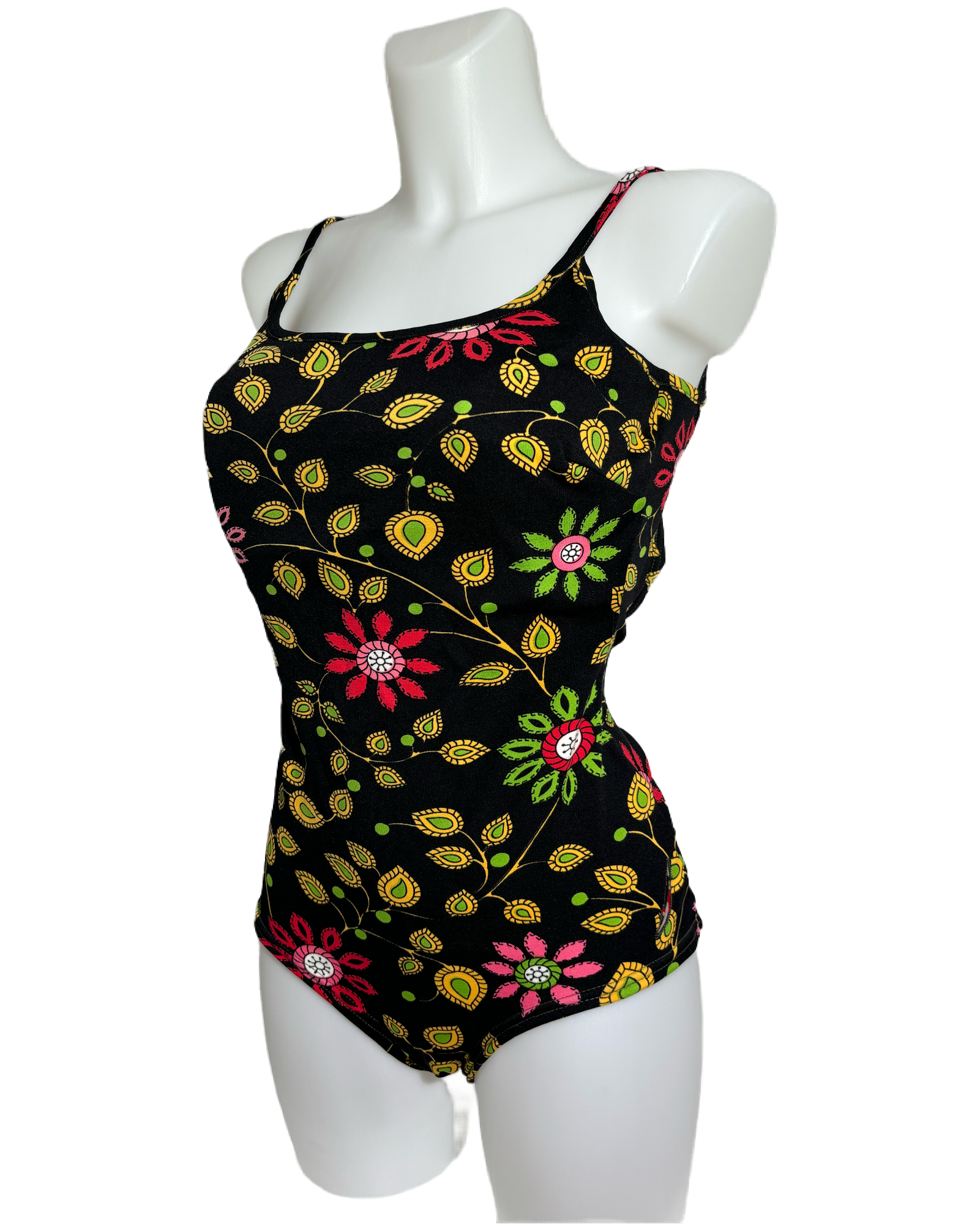 Retro Floral Delight 70s Jednodelni Kupaći HELM:VNTG