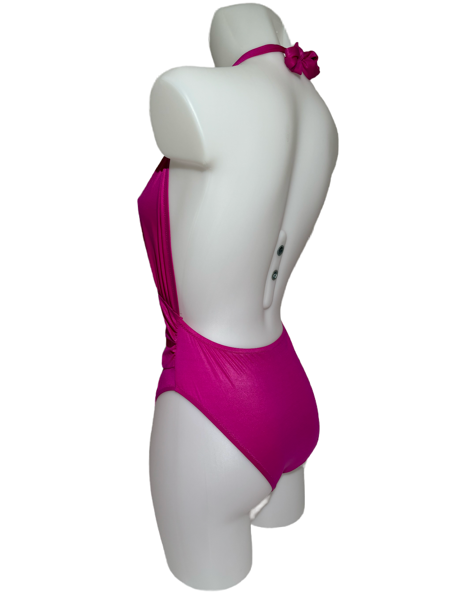 Hot Pink Elegance 80s Jednodelni Kupaći HELM:VNTG