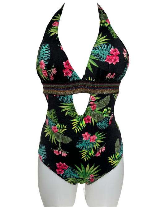 Hawaiian Paradise 80s One-Piece Jednodelni Kupaći HELM:VNTG