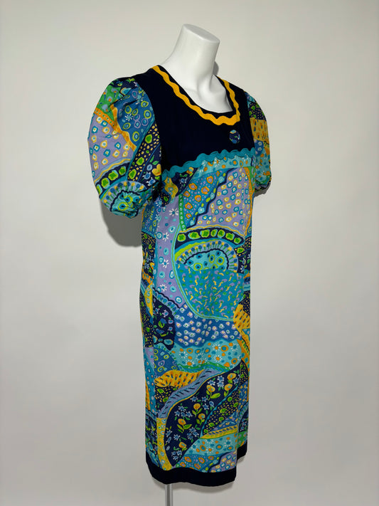 Summer Artist 70s Abstract Haljina HELM:VNTG