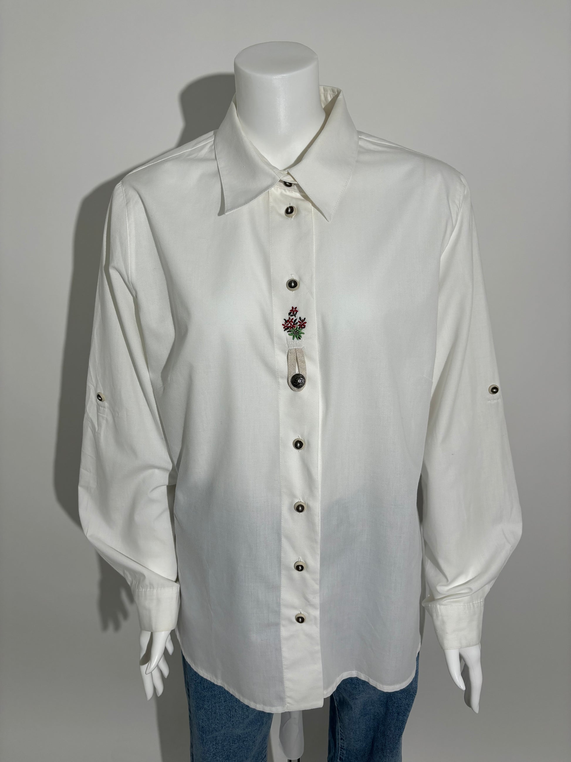 Embroidered Blossom 90s Elegance Košulja HELM:VNTG