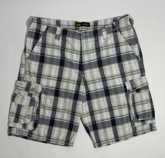 Lee Blue&White Checkered Cargo Bermude Lee