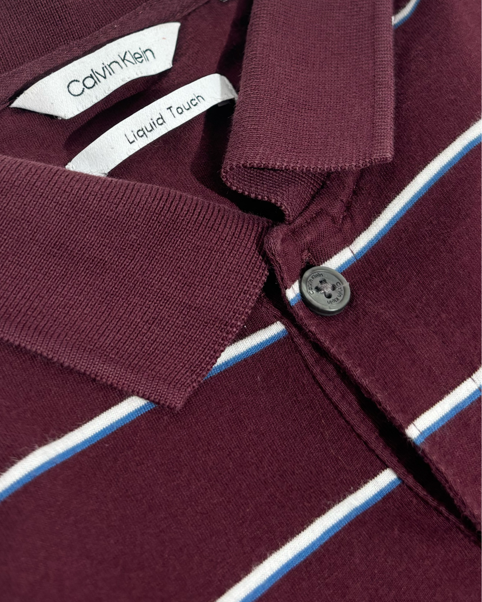 Calvin Klein Liquid Touch Burgundy Striped Majica Calvin Klein