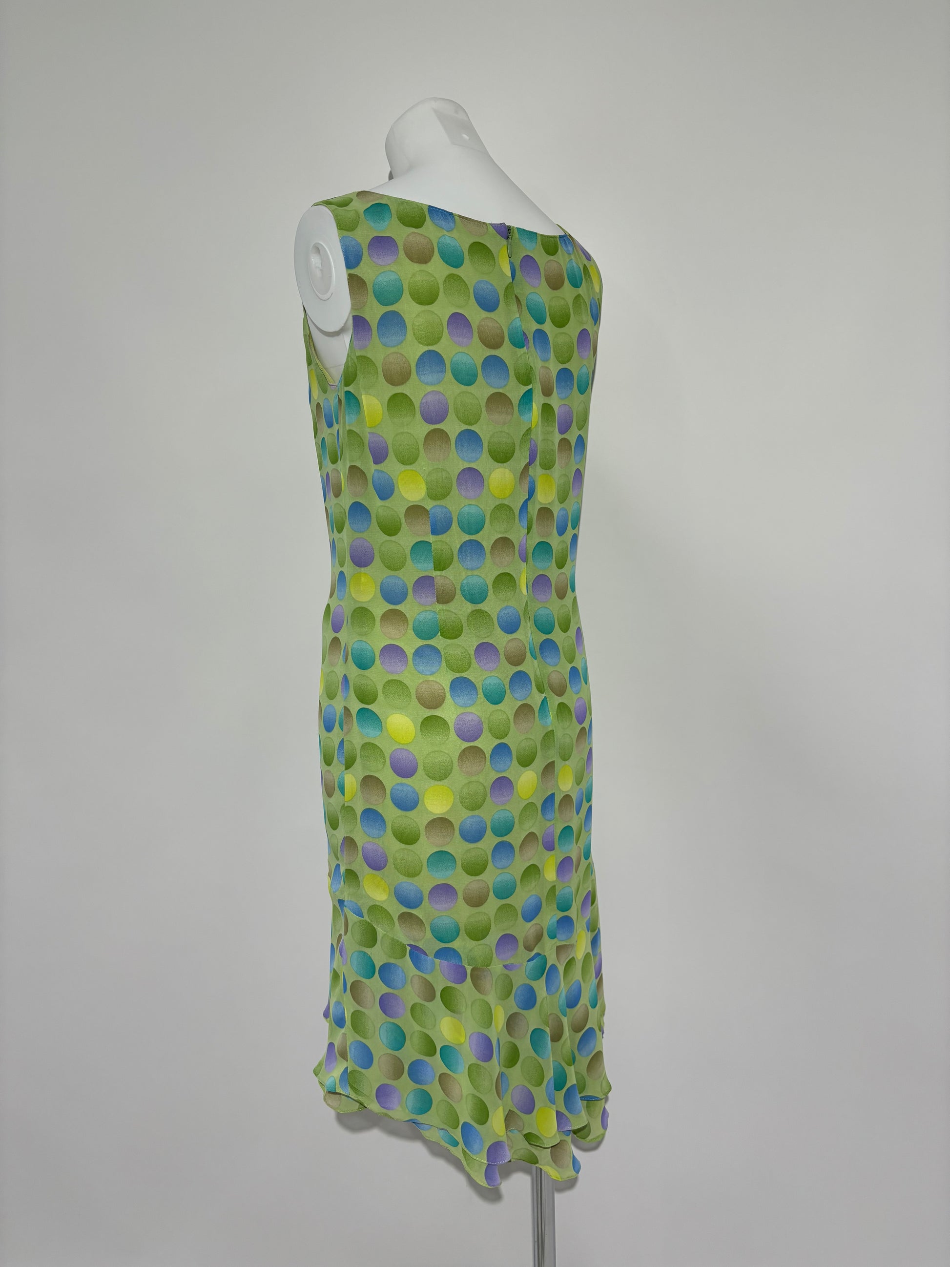 Lime Dream 90s Polka Haljina HELM:VNTG