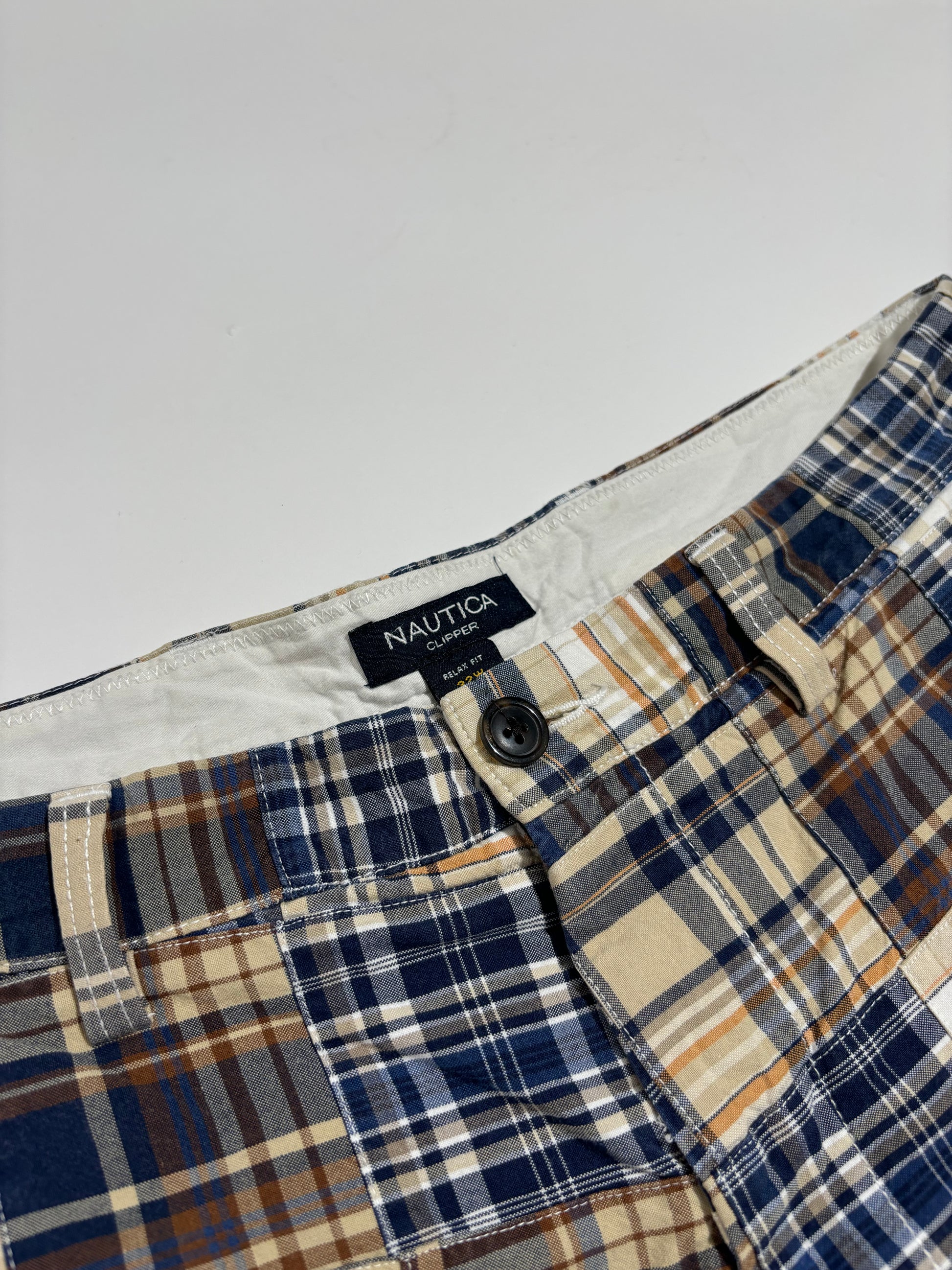 Nautica Blue Checkered Bermude