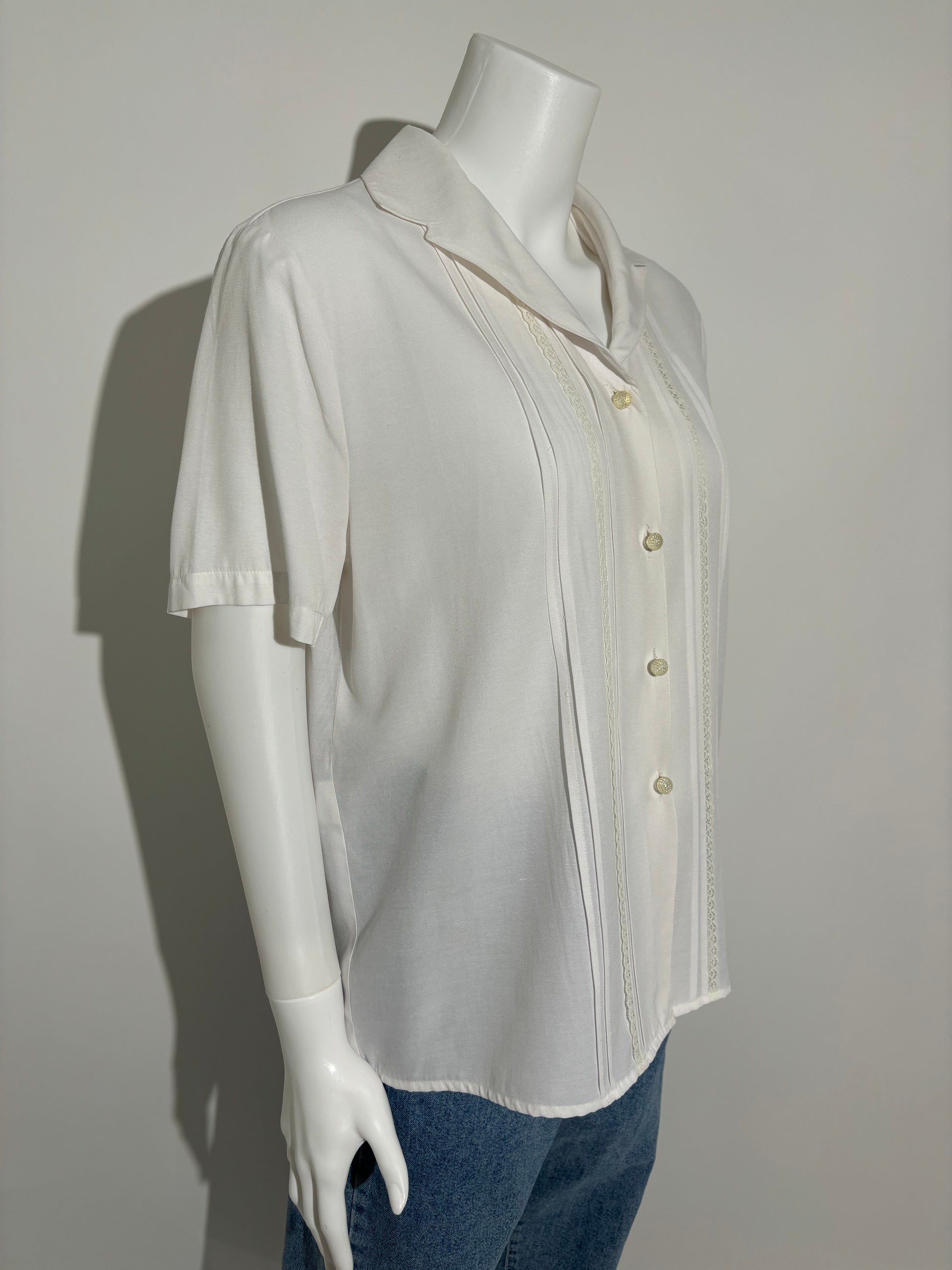 Ivory Lace 90s Delicate Košulja HELM:VNTG