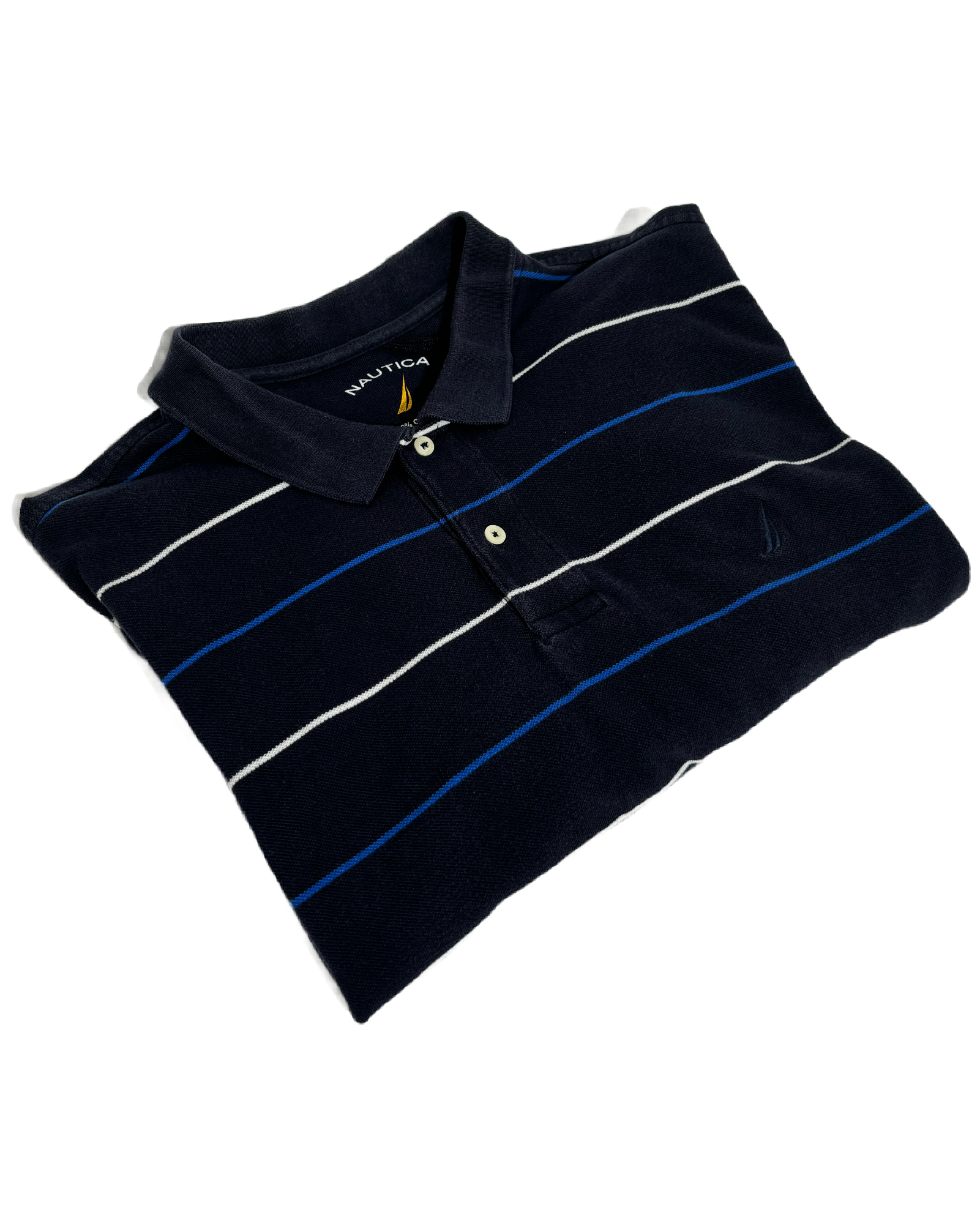 Nautica Navy Blue Striped Polo Majica Nautica