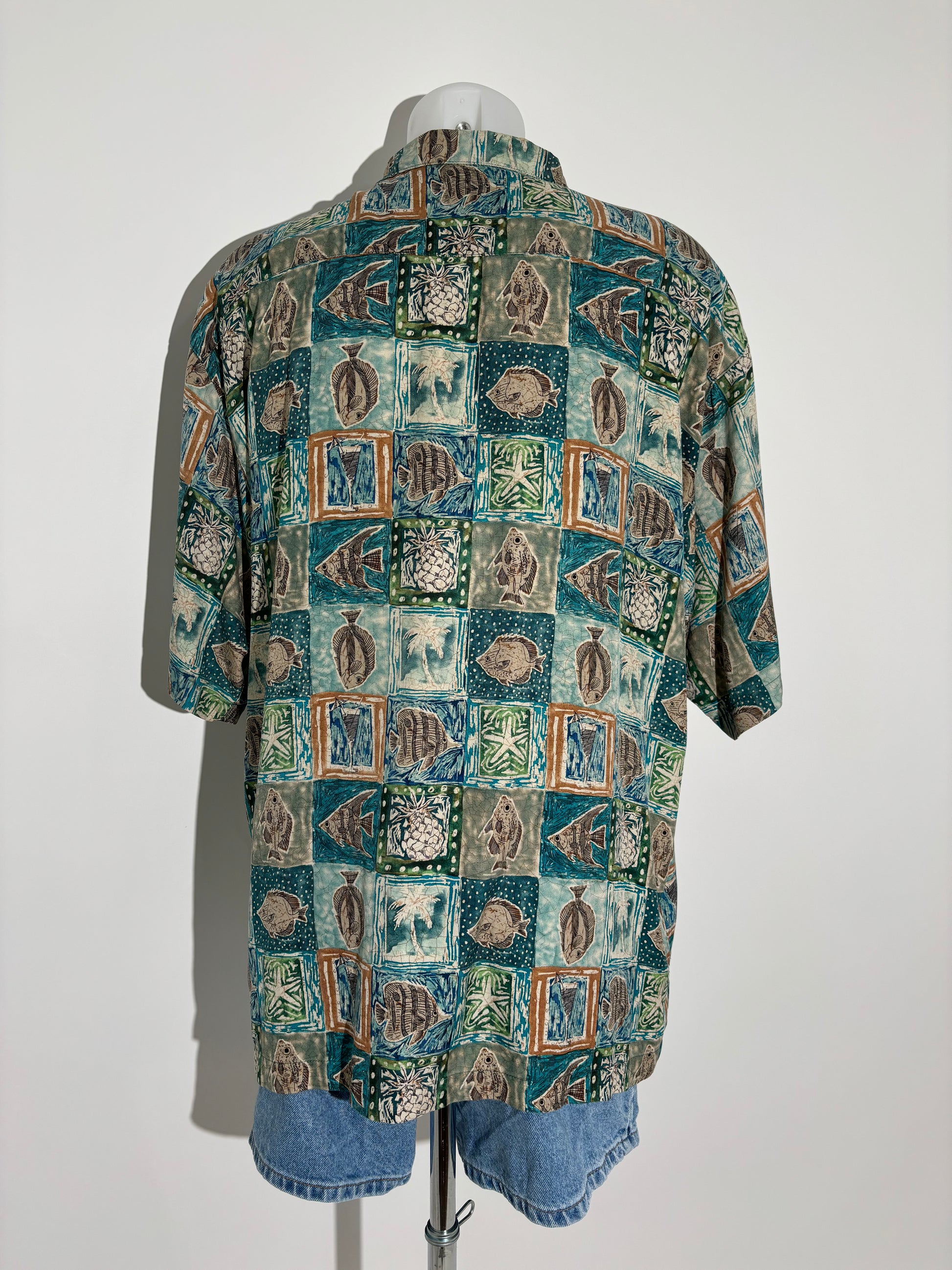 Tropical Reef 80s Hawaiian Košulja HELM:VNTG