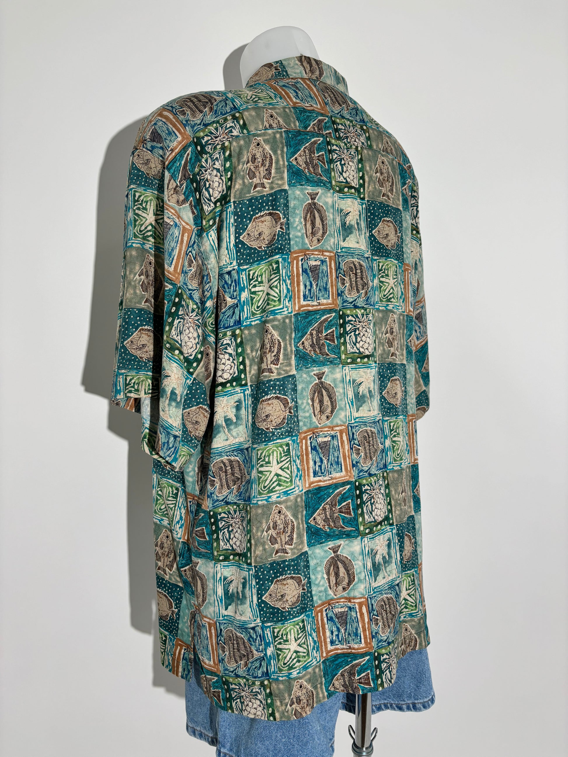 Tropical Reef 80s Hawaiian Košulja HELM:VNTG