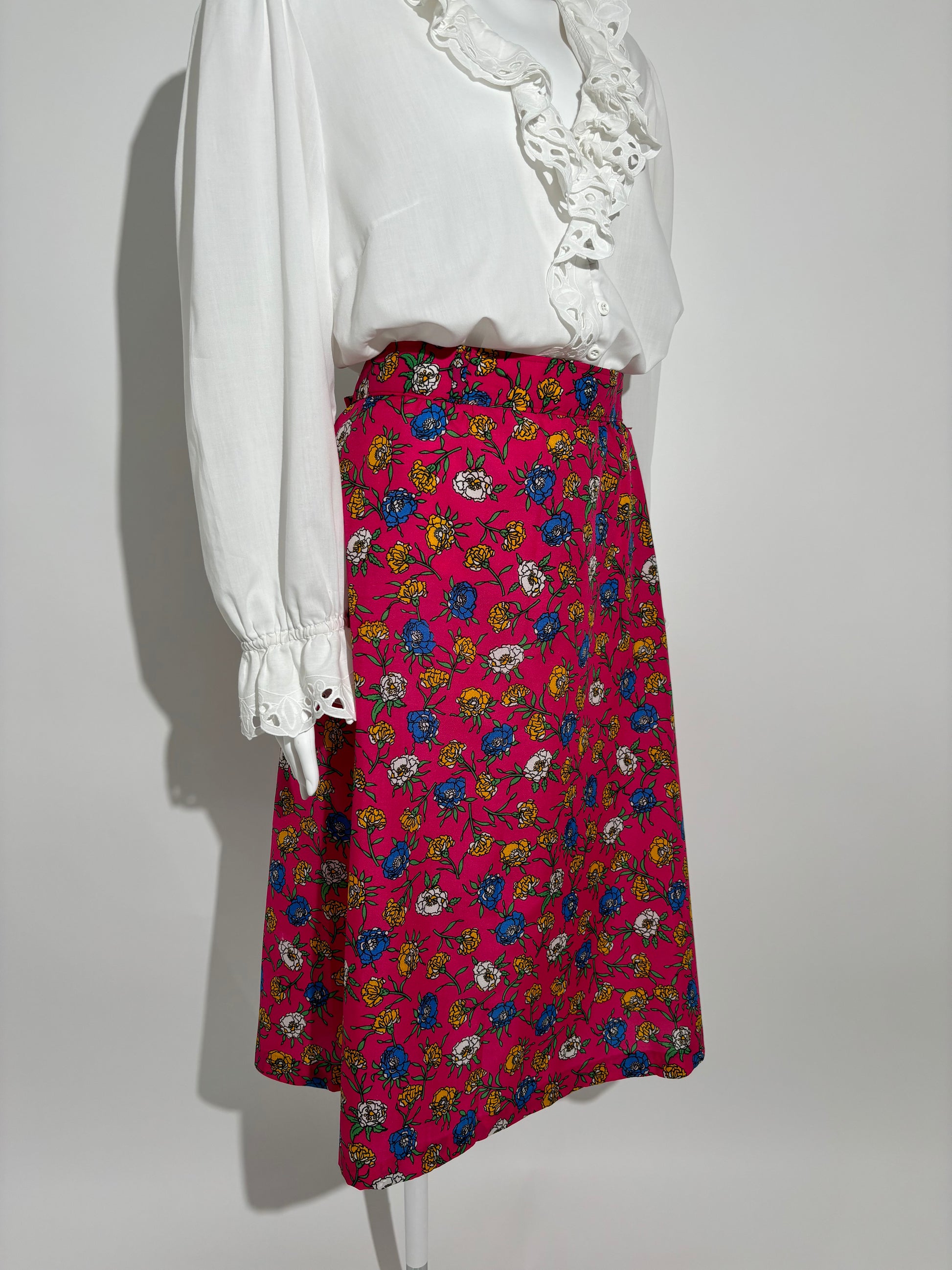 Floral Pink 90s Suknja HELM:VNTG