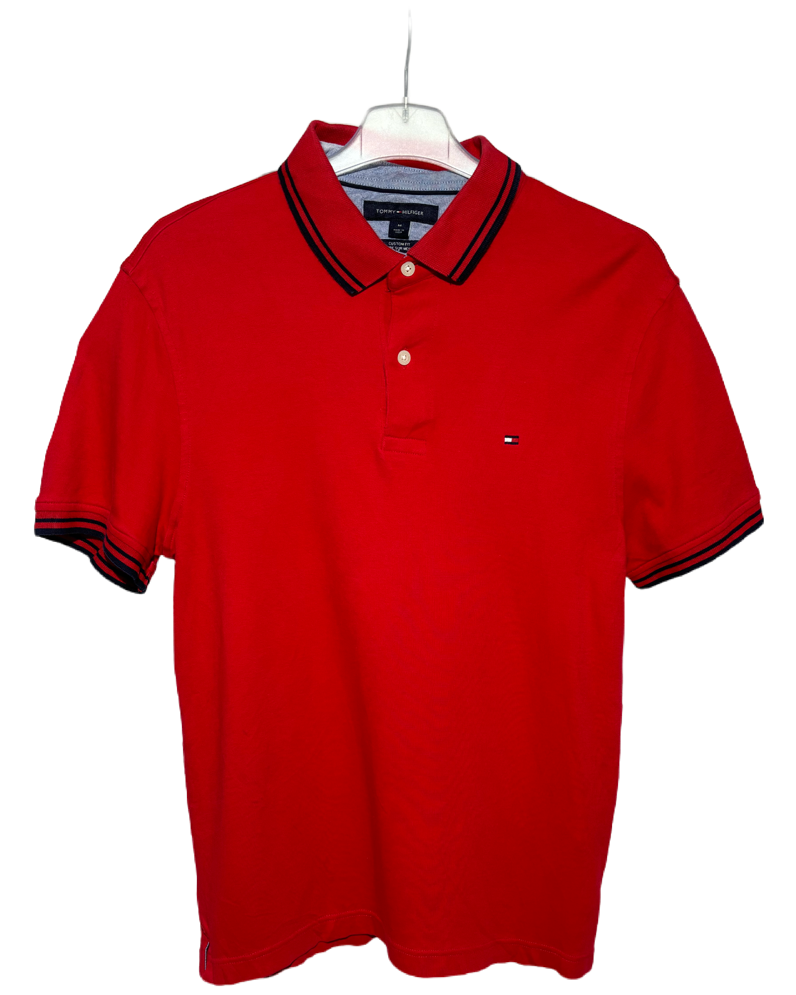 Tommy Hilfiger Red Classic Plain Polo Majica Tommy Hilfiger