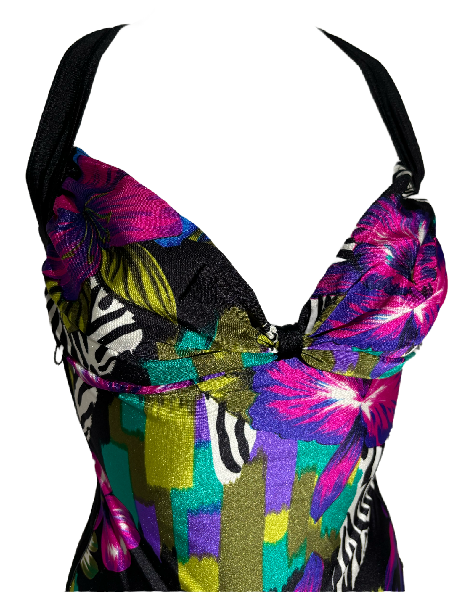 Tropical Vibes 80s Floral Jednodelni Kupaći HELM:VNTG