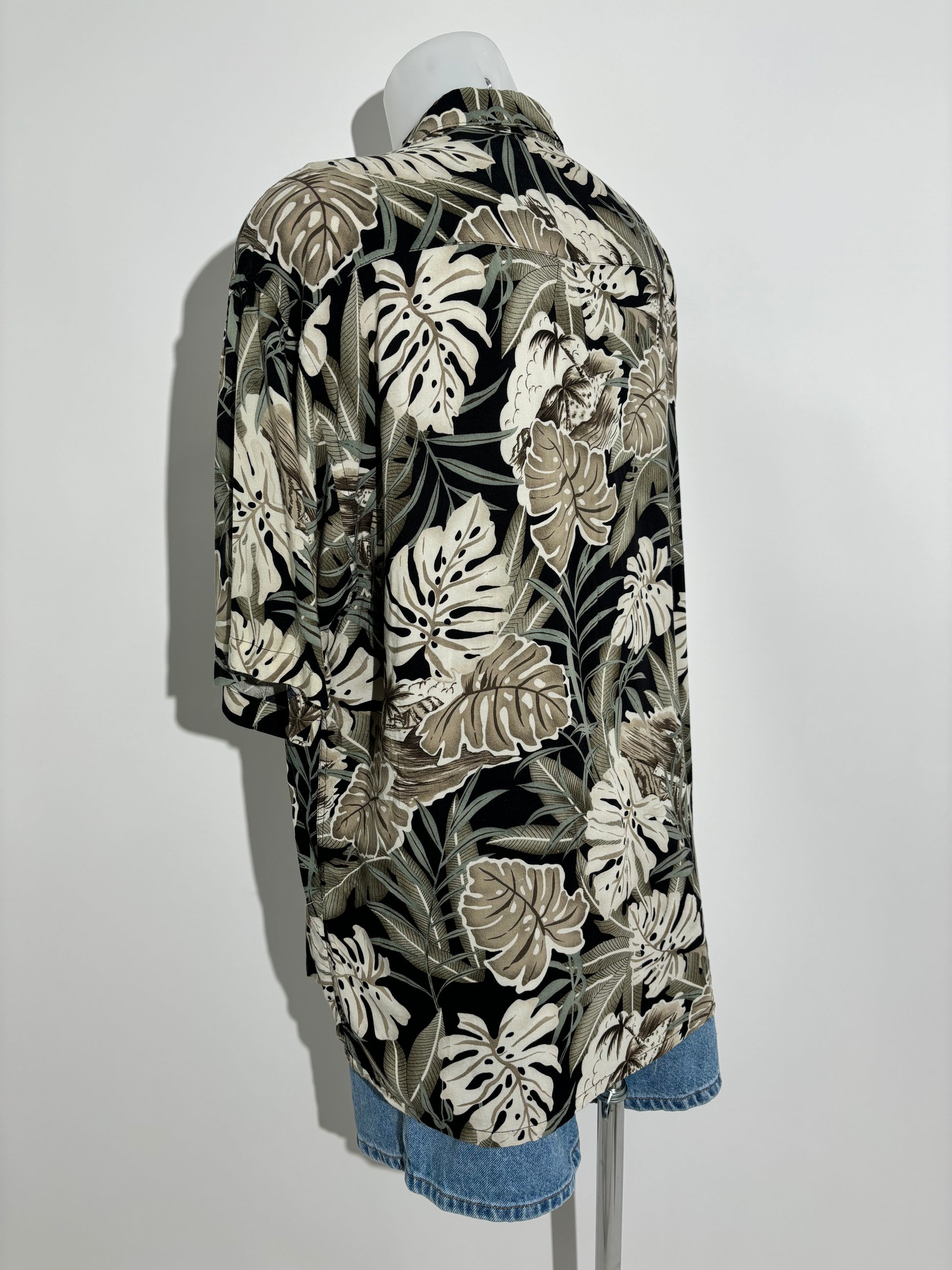 Tropical Jungle 80s Hawaiian Košulja HELM:VNTG