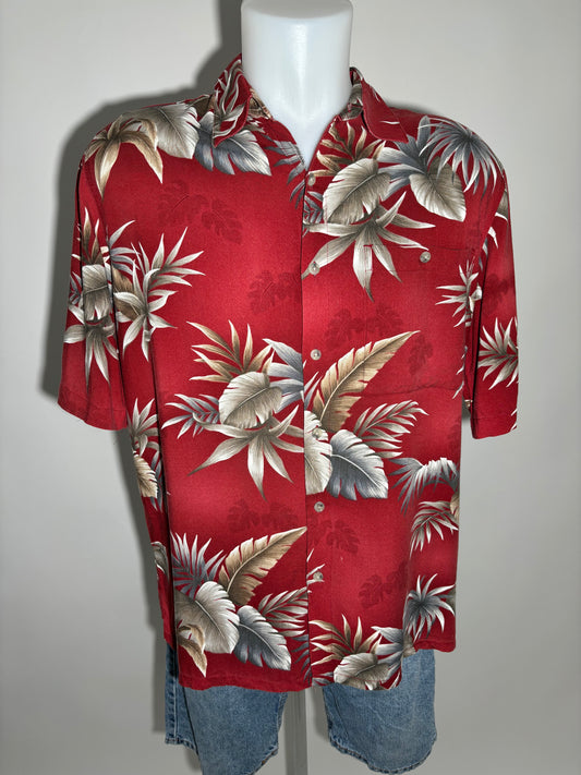 Crimson Paradise 90s Hawaiian Košulja HELM:VNTG