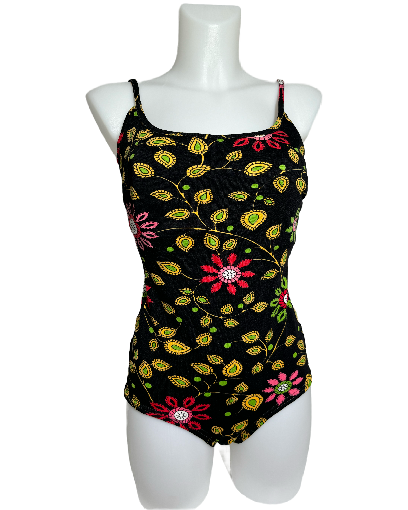 Retro Floral Delight 70s Jednodelni Kupaći HELM:VNTG