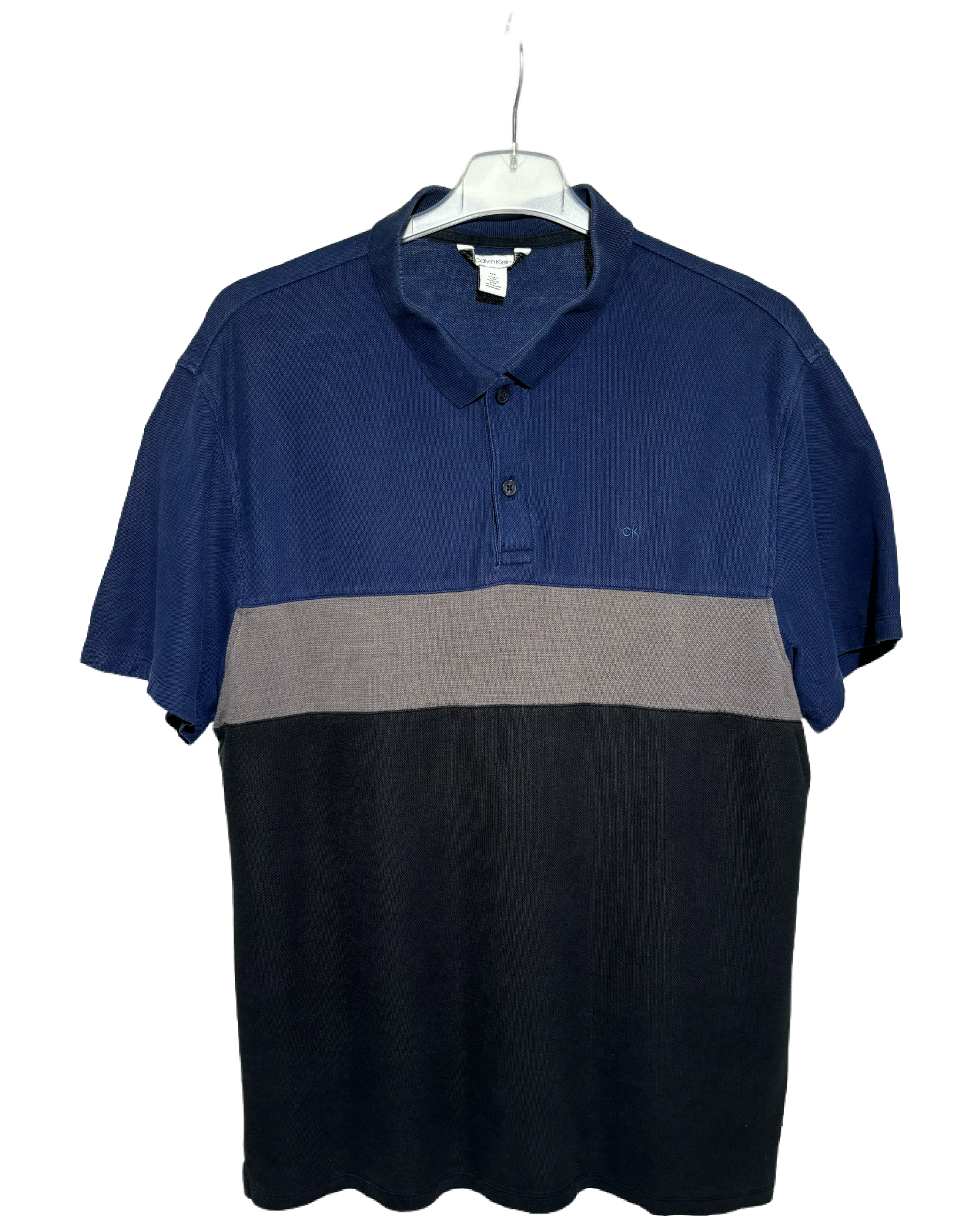 Calvin Klein Navy Striped Polo Majica Calvin Klein