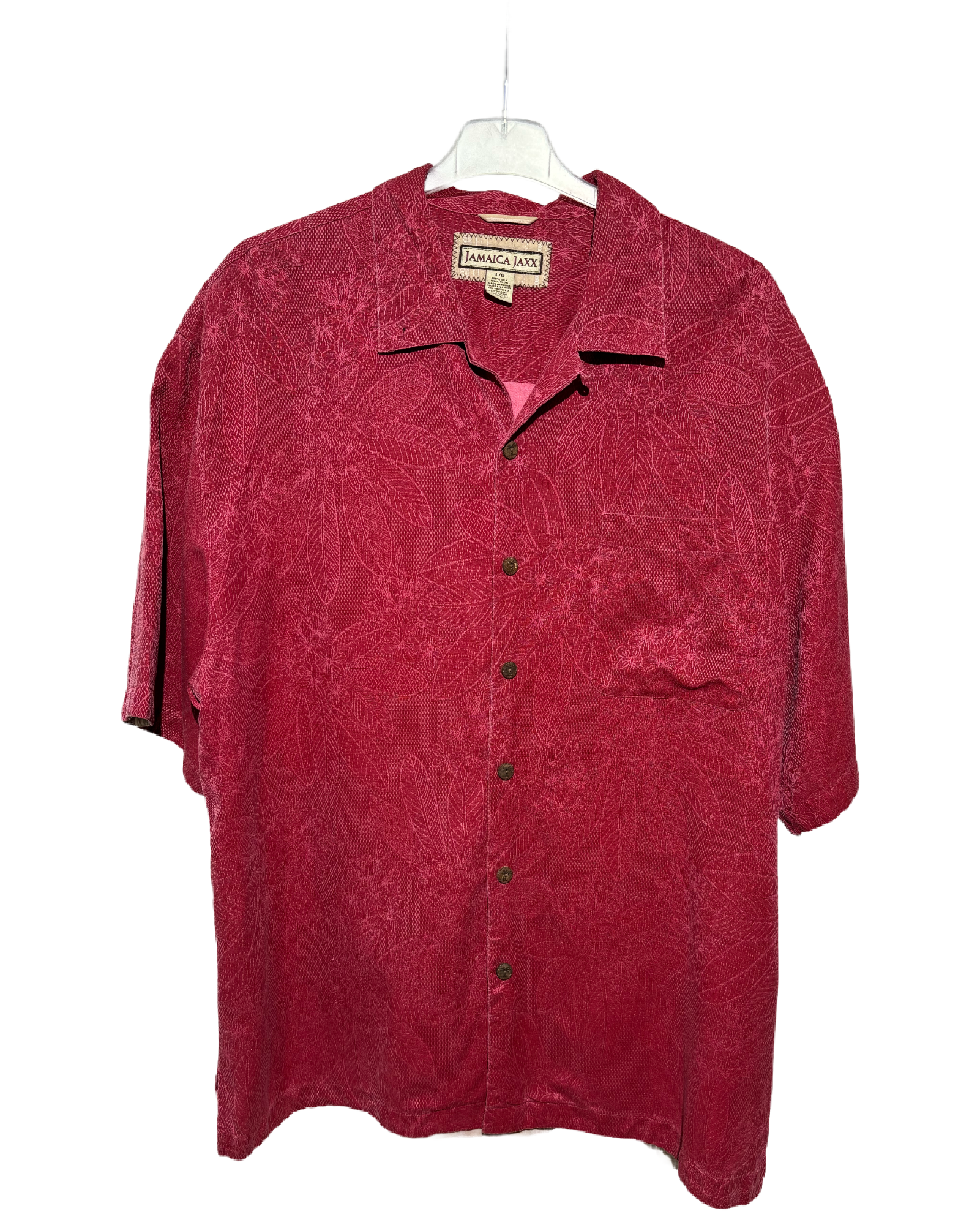 Crimson Tropics 80s Hawaiian Košulja HELM:VNTG