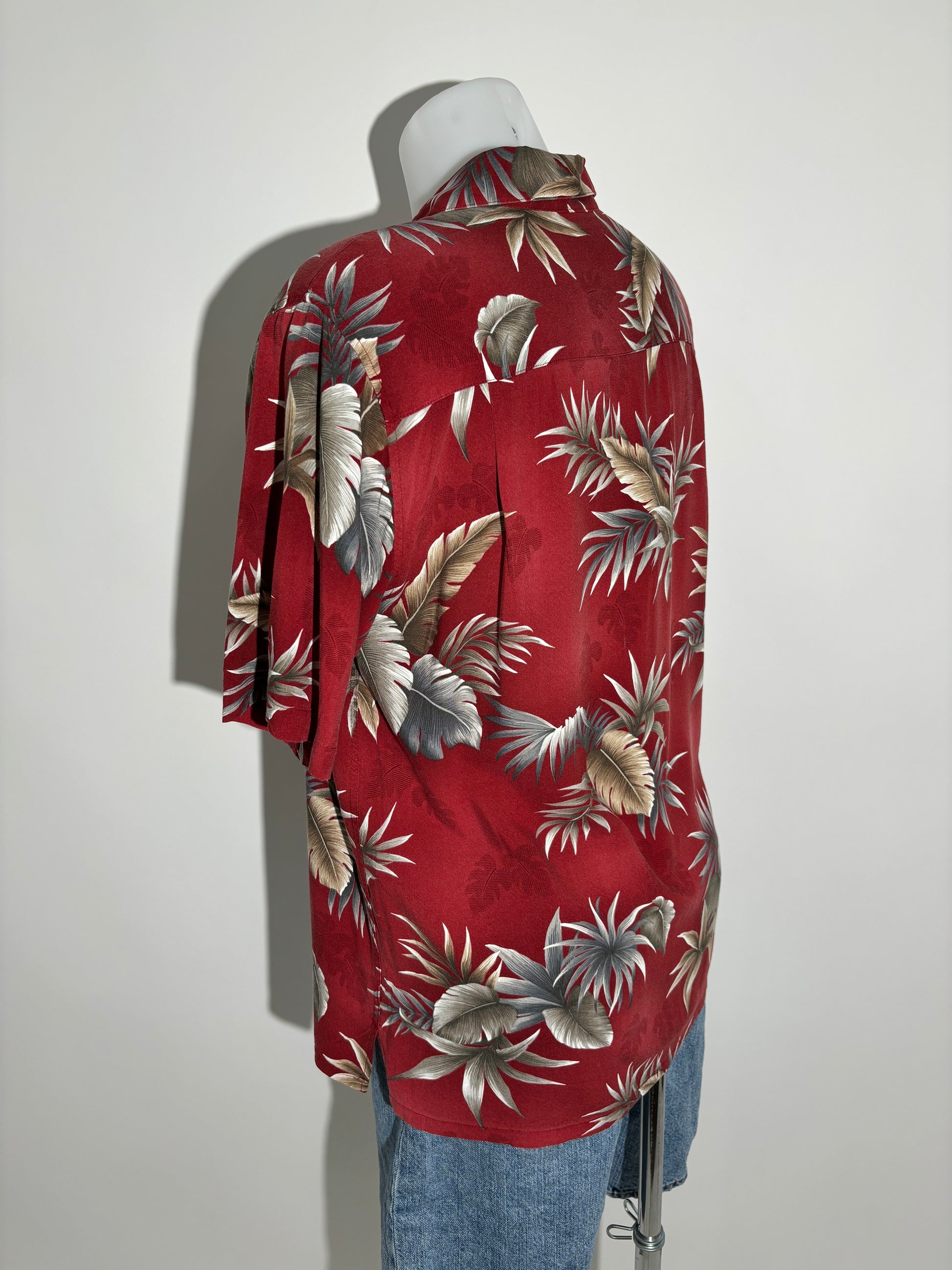 Crimson Paradise 90s Hawaiian Košulja HELM:VNTG