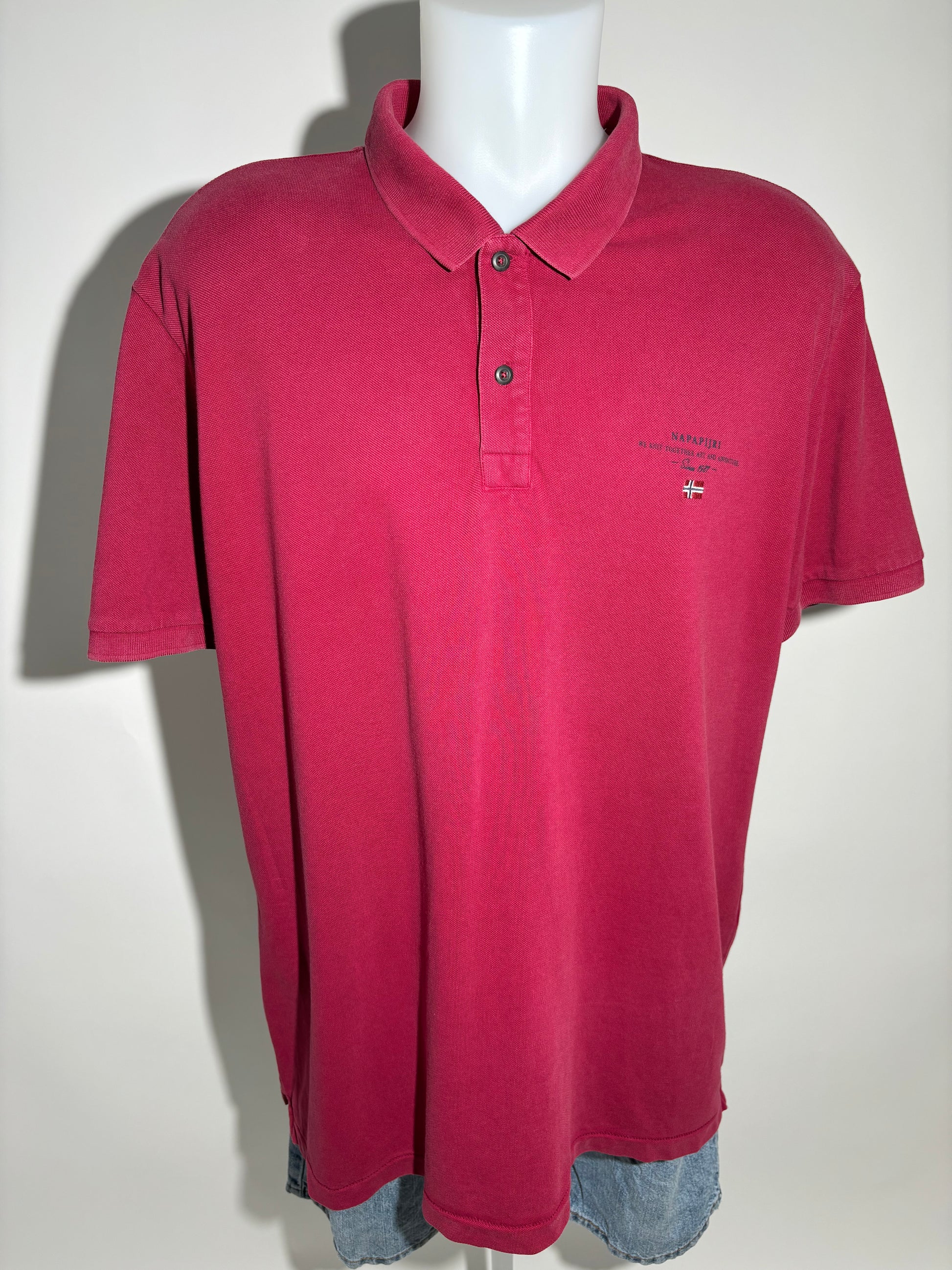 Napapijiri Geographic Burgundy Classic Polo Majica Napapijiri