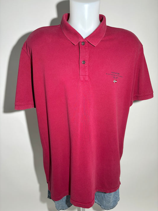 Napapijiri Geographic Burgundy Classic Polo Majica Napapijiri