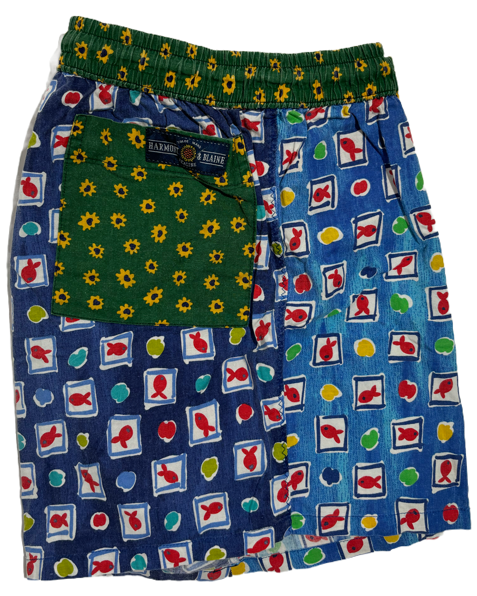 Happy Fish 80s Pattern Kupaći HELM:VNTG