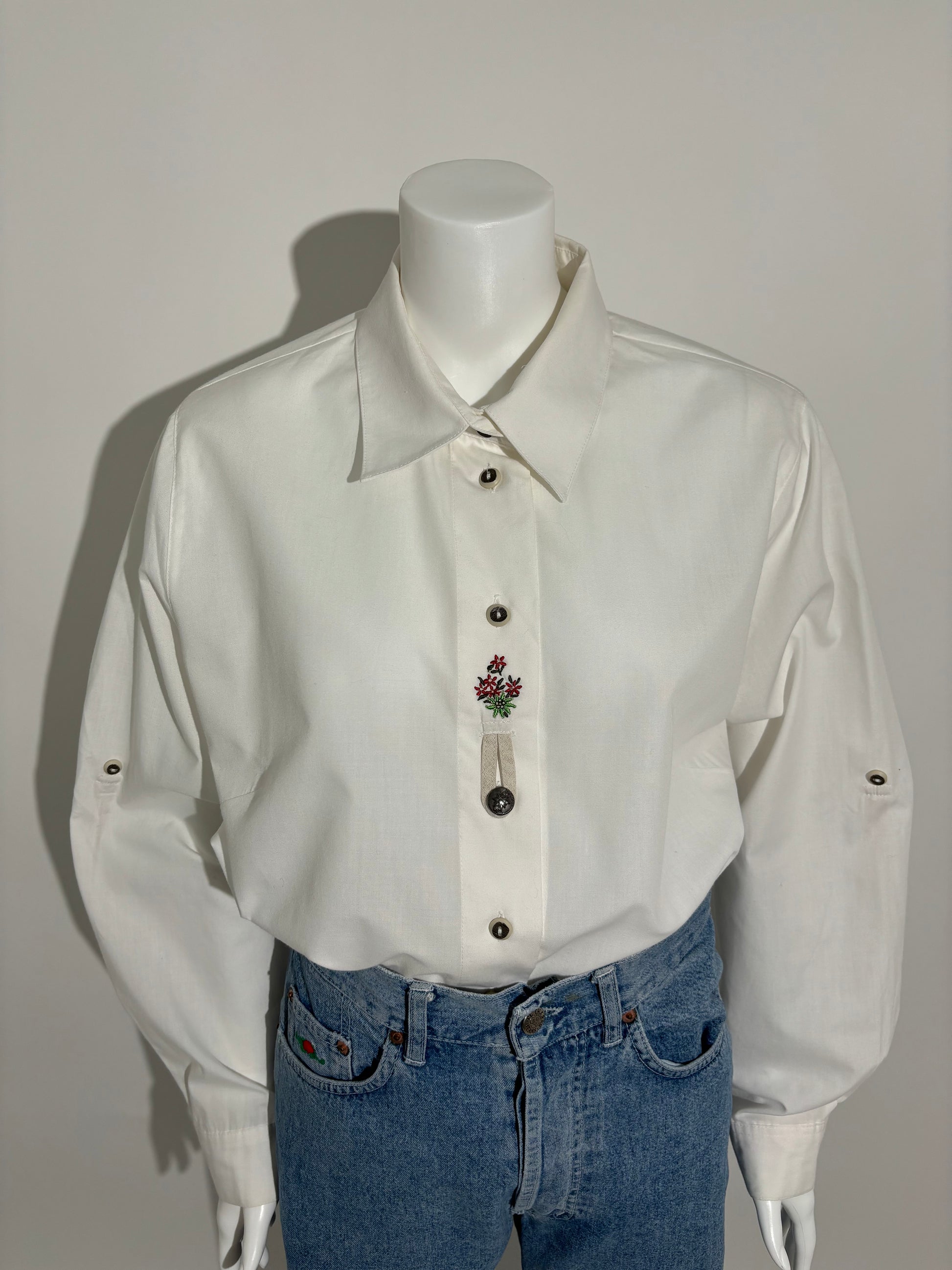 Embroidered Blossom 90s Elegance Košulja HELM:VNTG